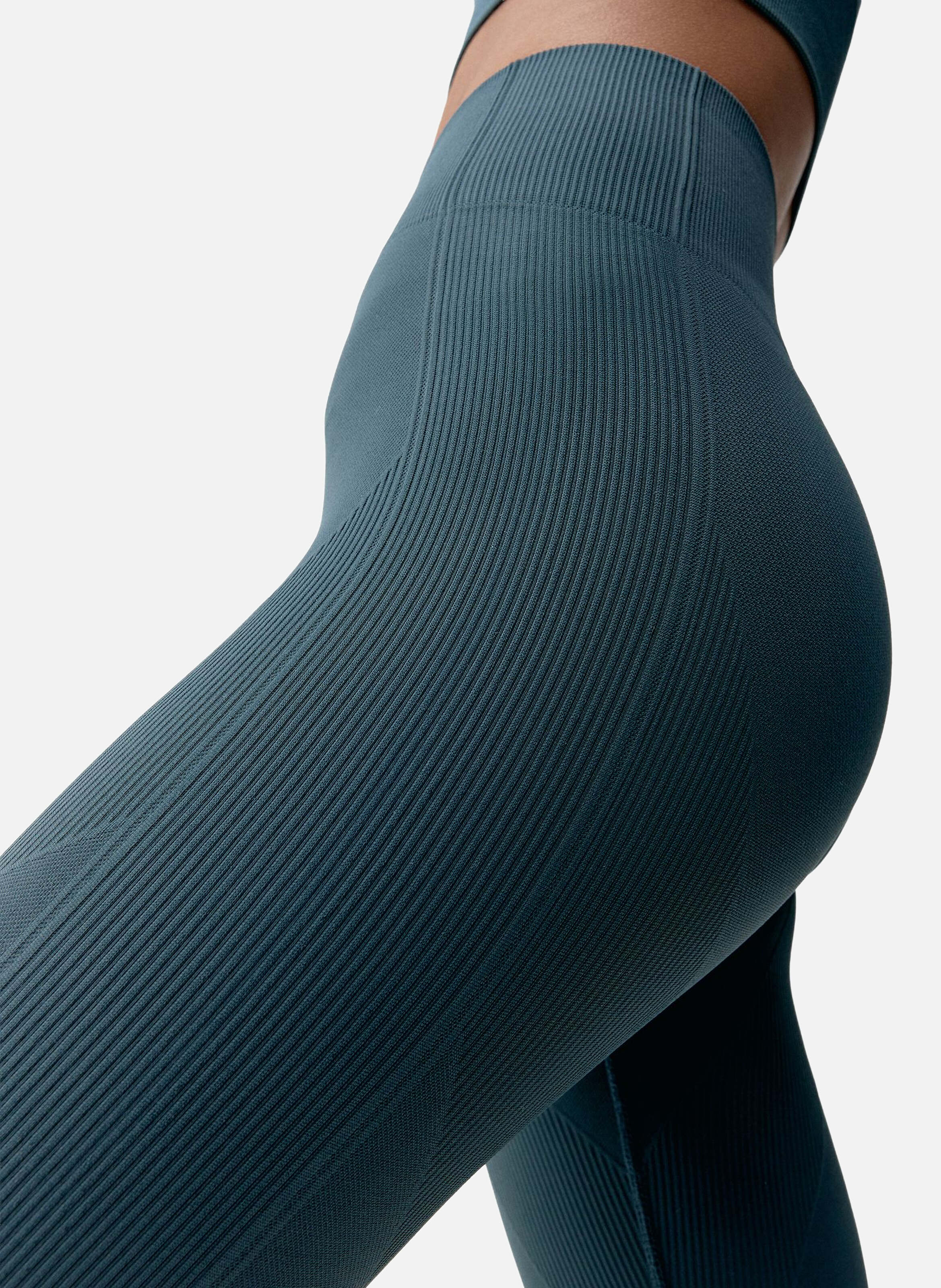 Legging de sport long seamless keren BORN LIVING YOGA Bleu