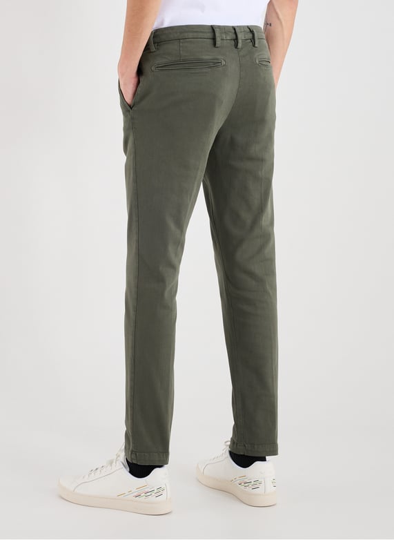 Jeans slim uni en coton mélangé  | Kaki by REPLAY Jeans slim uni en coton mélangé  Kaki