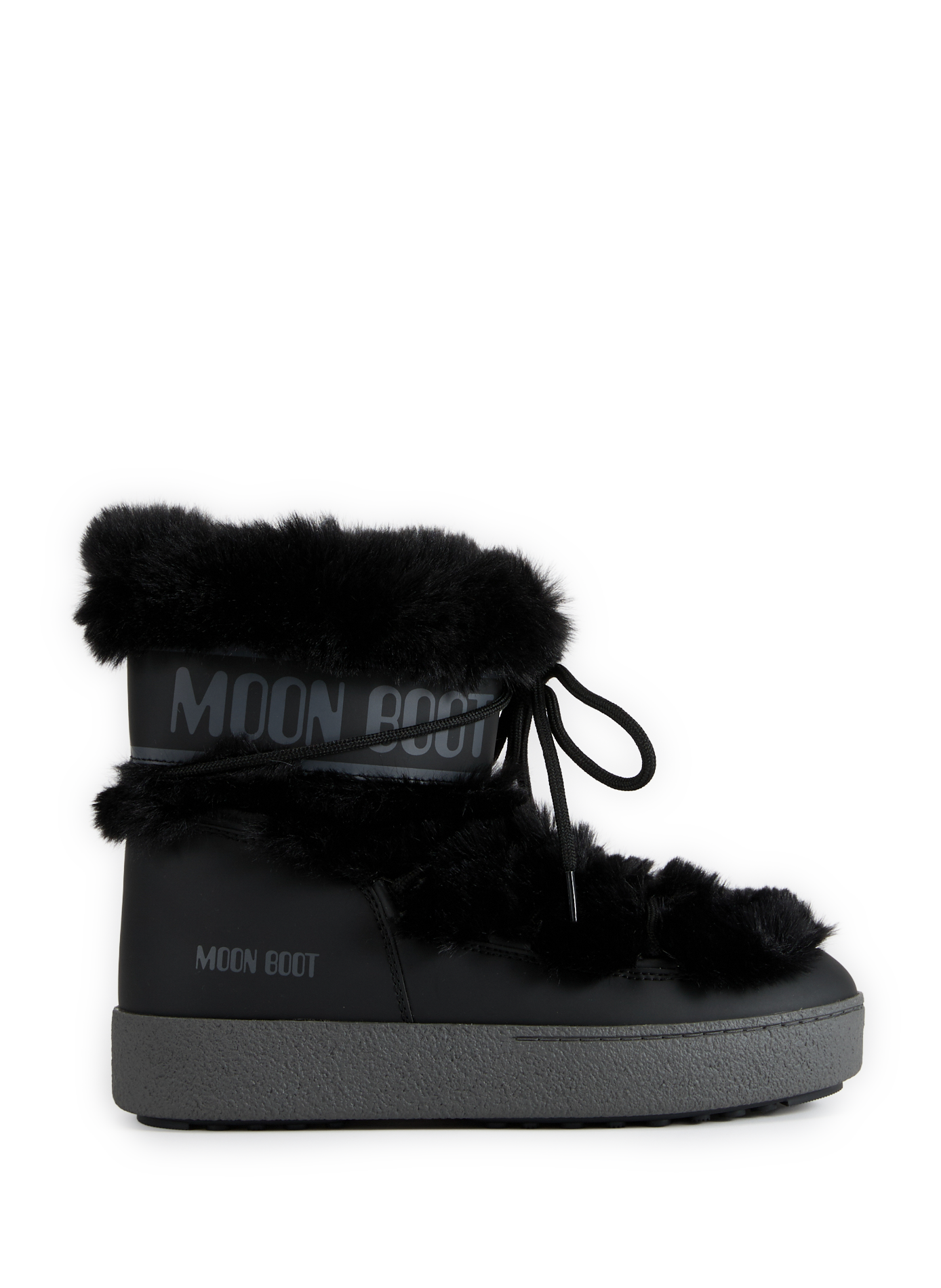 MOON BOOT Boots à fourrure Noir