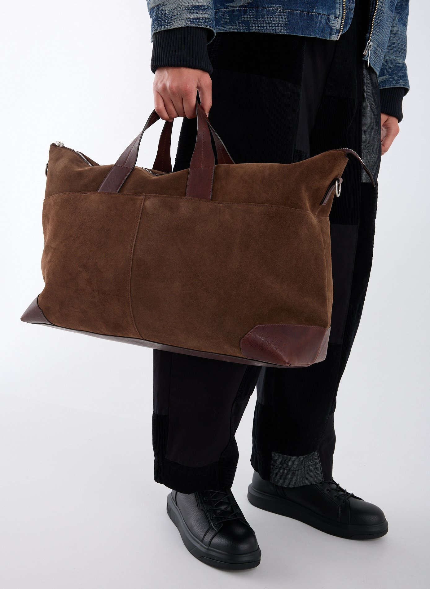 Sac de voyage en cuir IL BISONTE Marron