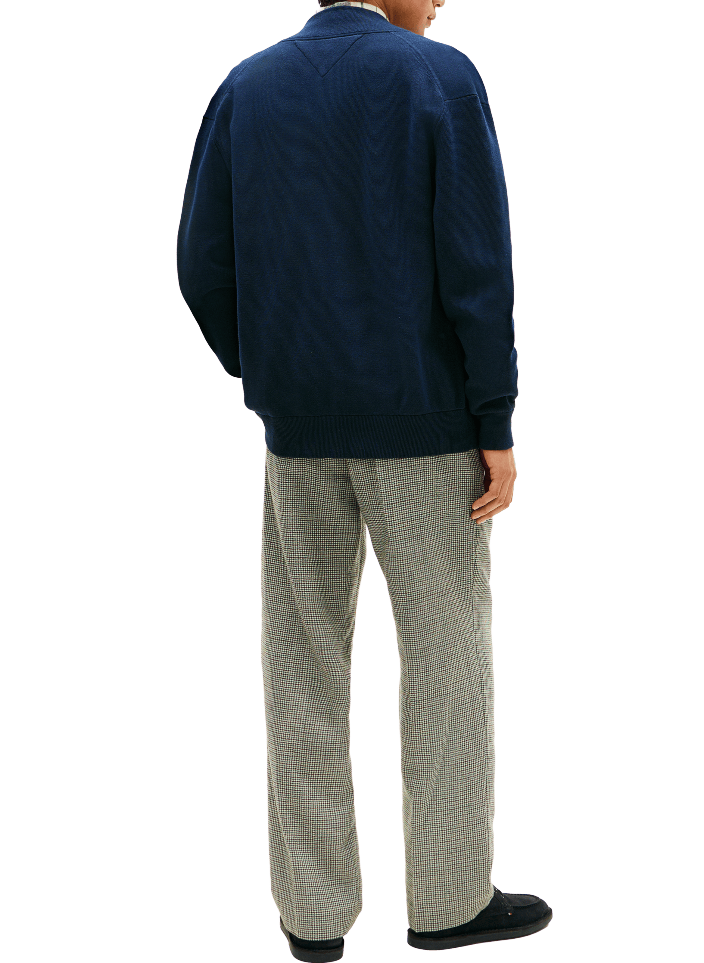 Gilet col montant zipé en coton mélangé TOMMY HILFIGER Bleu