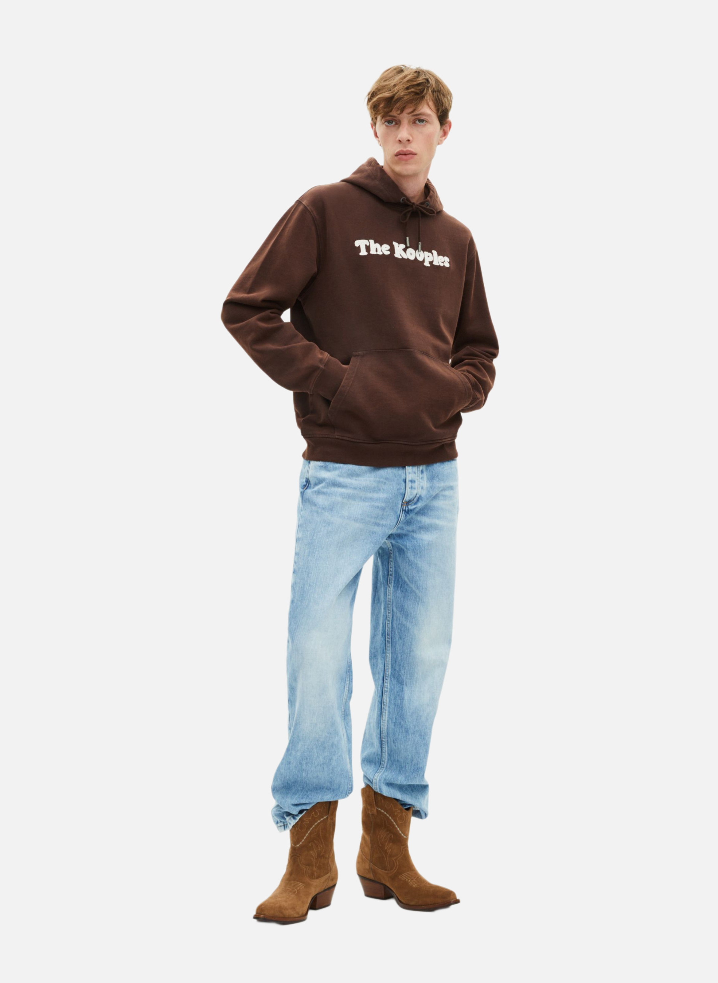 Sweatshirt à capuche avec broderie THE KOOPLES Marron