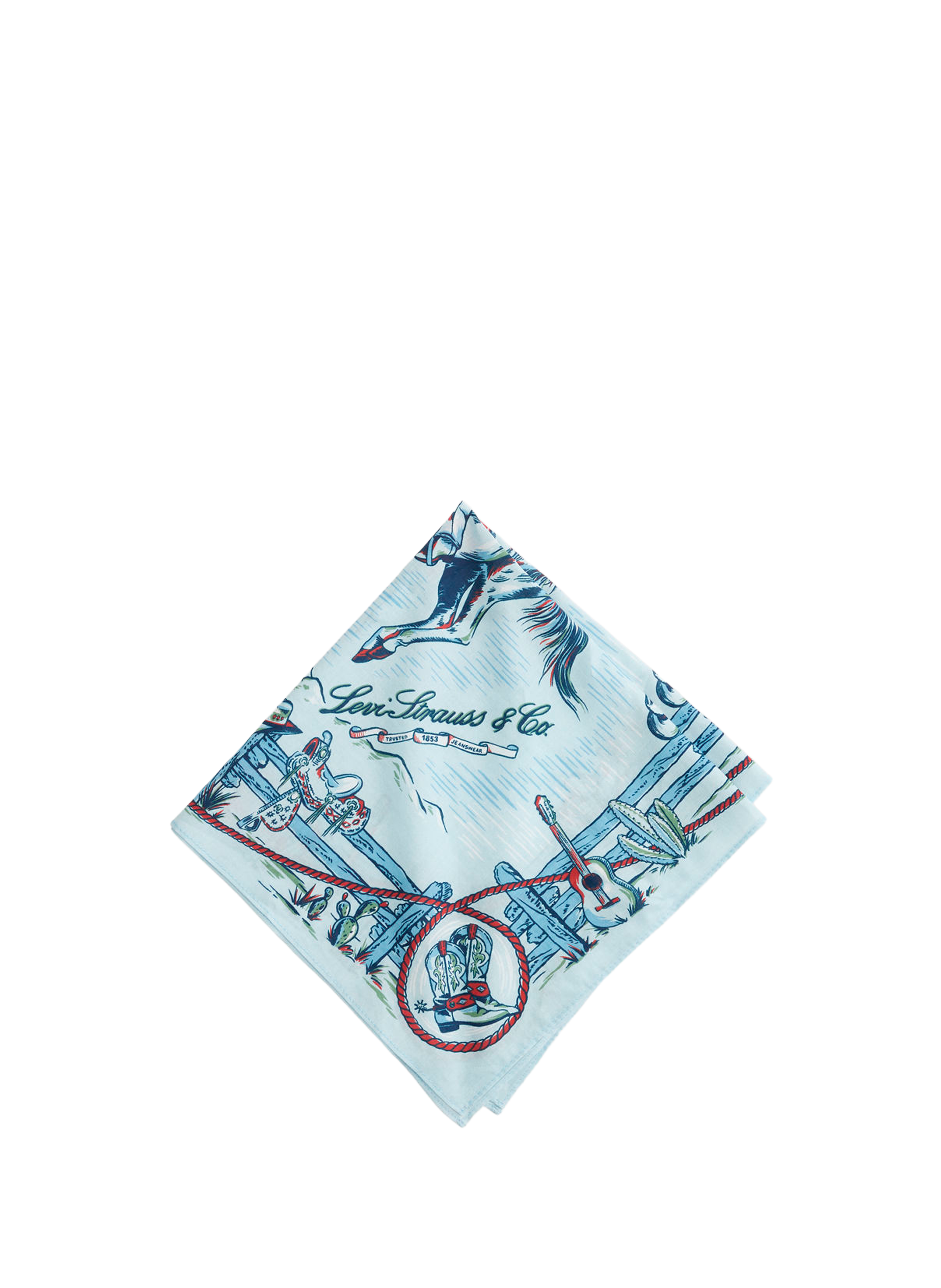 Printed scarf LEVIS ACCESSOIRES Blue