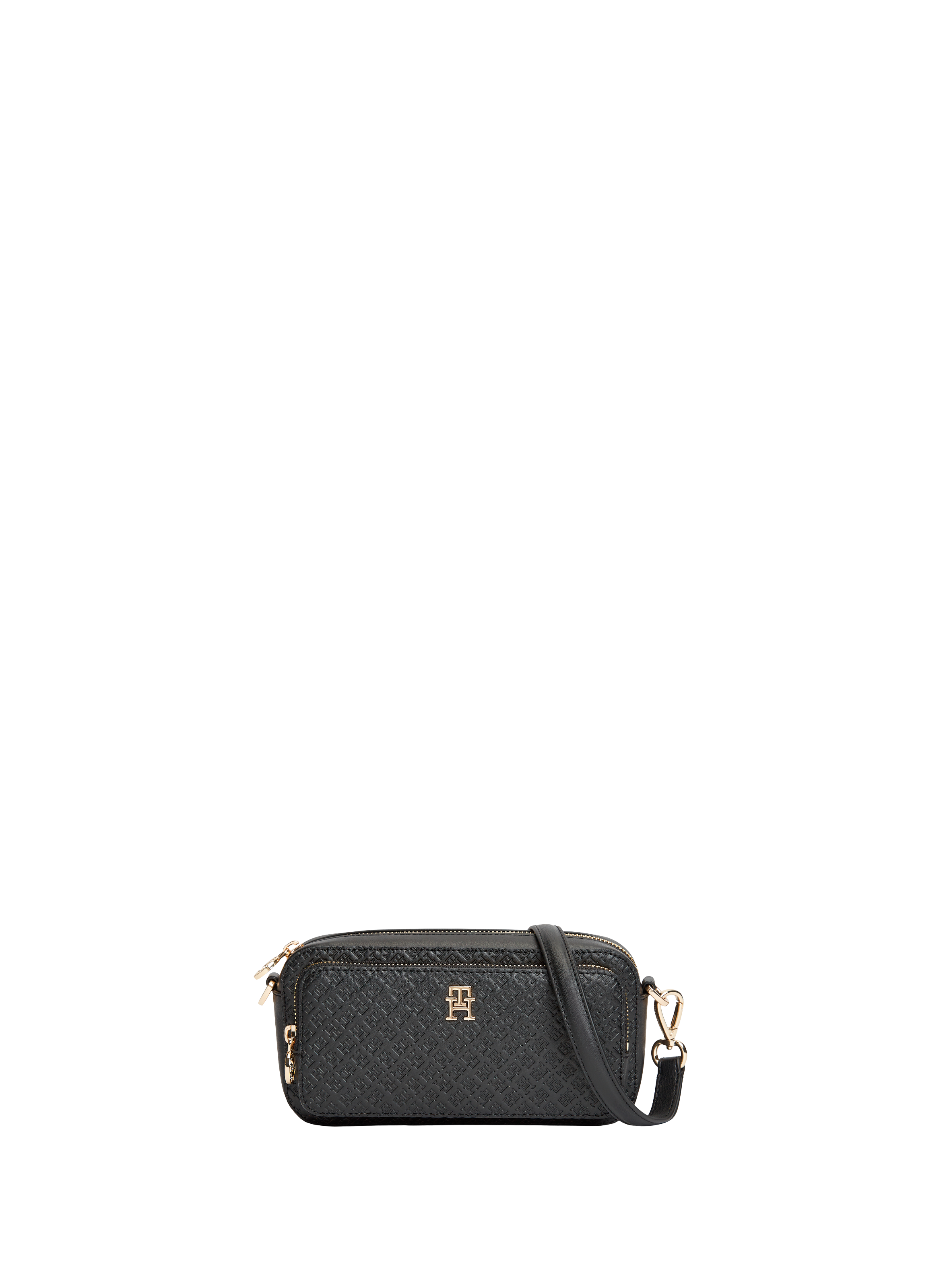 Sac à bandoulière à monogramme TH TOMMY HILFIGER Noir
