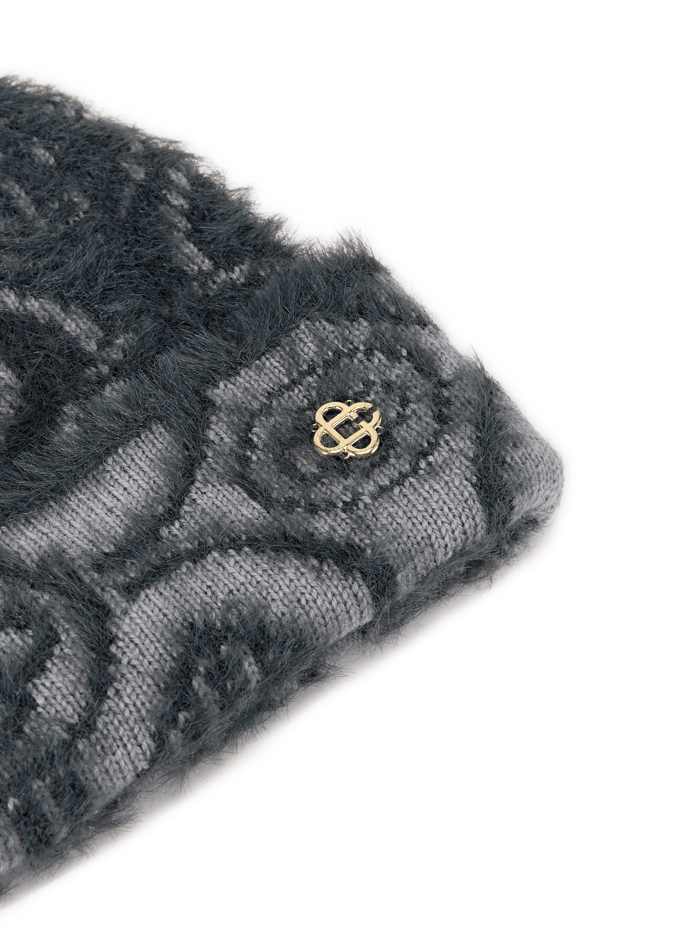 Bonnet logo en laine mérinos mélangée CASABLANCA PARIS Gris