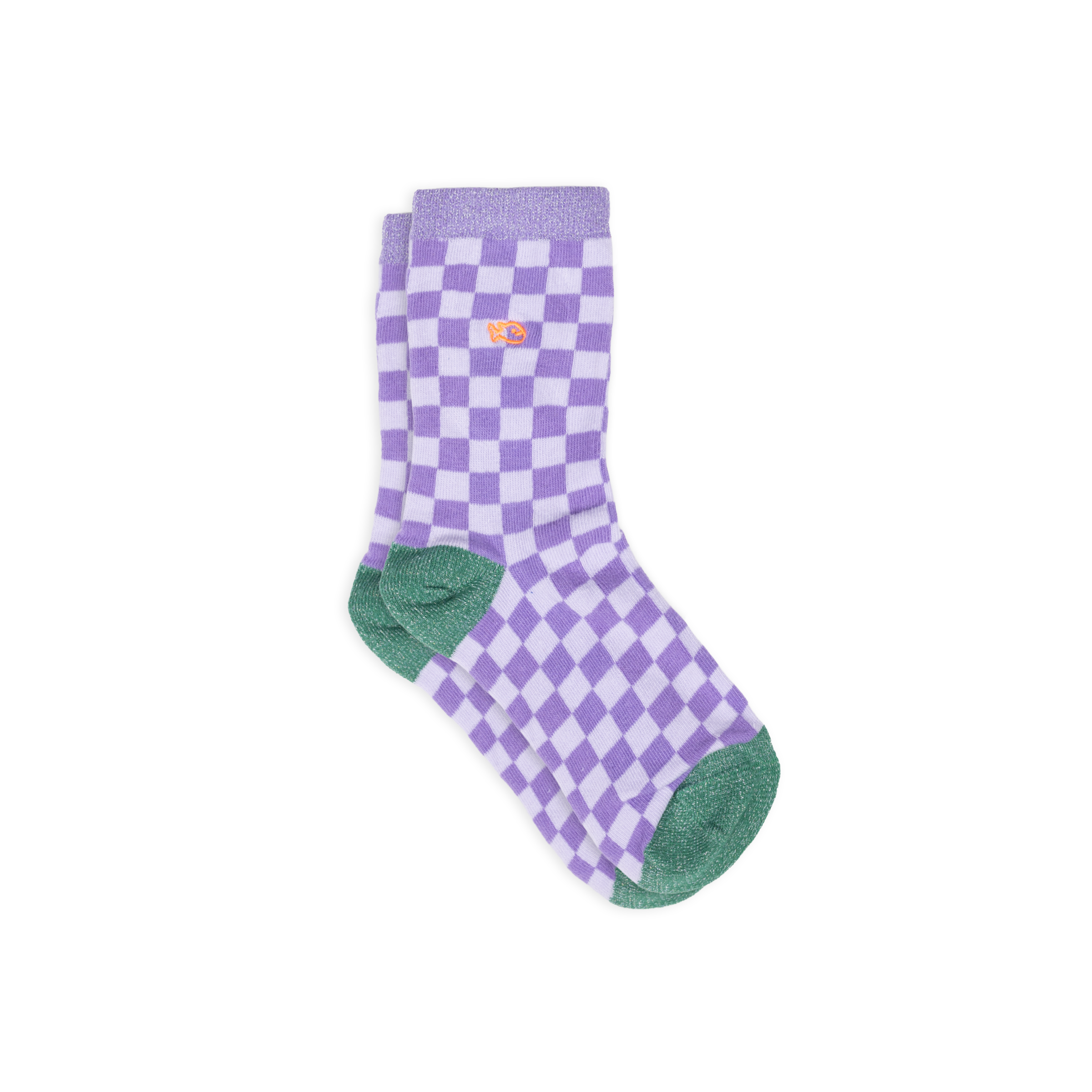 Chaussettes en coton peigné carreaux BILLYBELT Violet