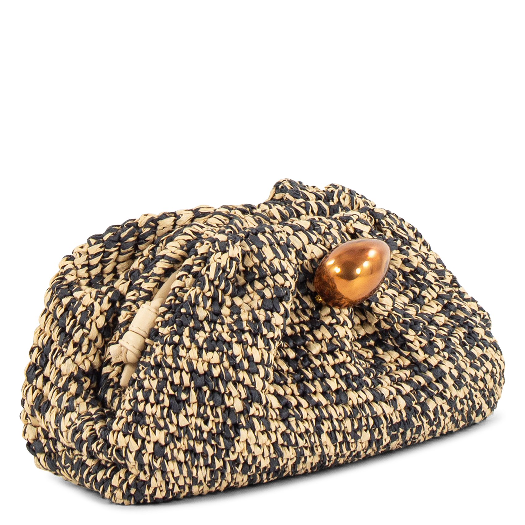 Clutch en cuir luna clutch SESSUN Beige