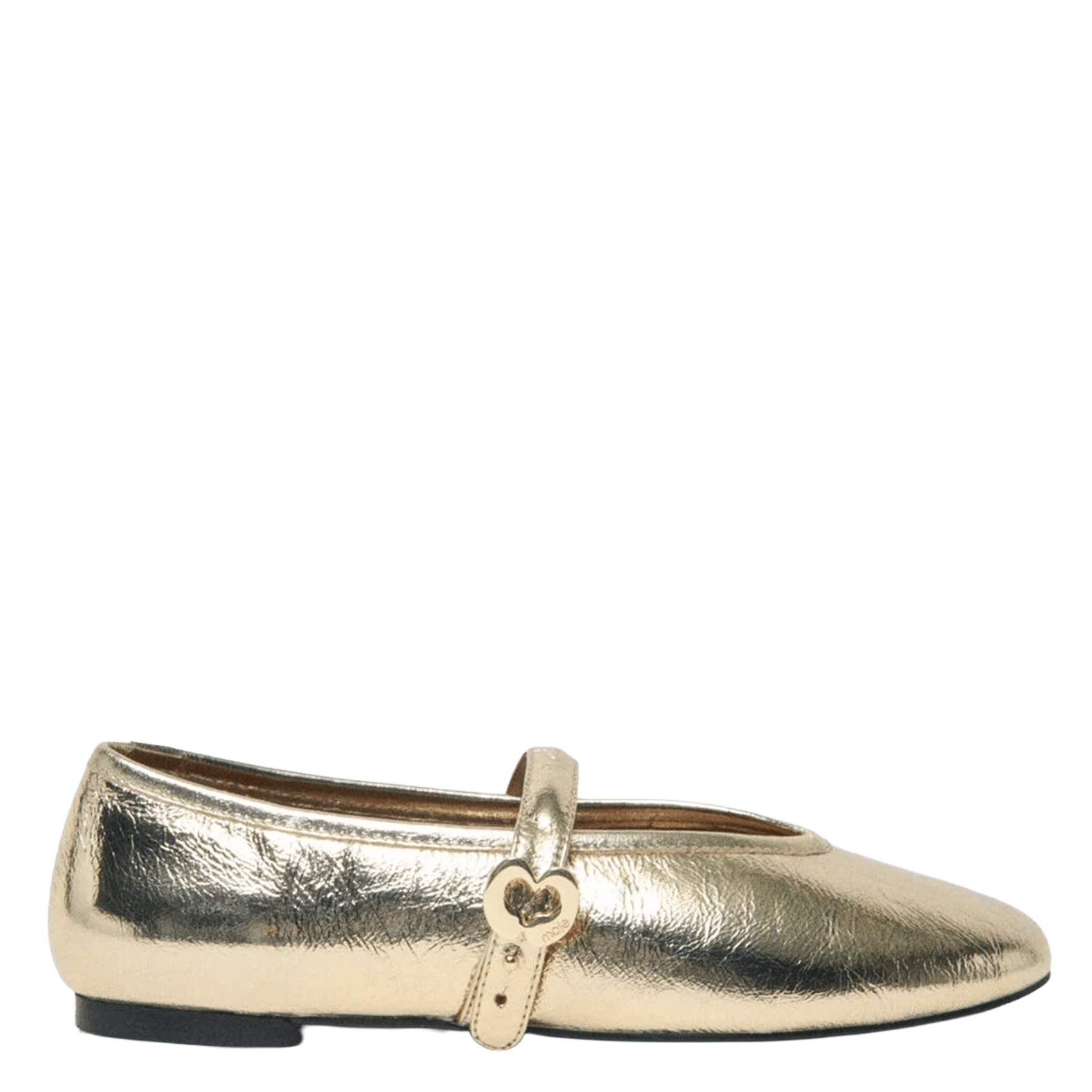 Ballerines en cuir MAJE Doré