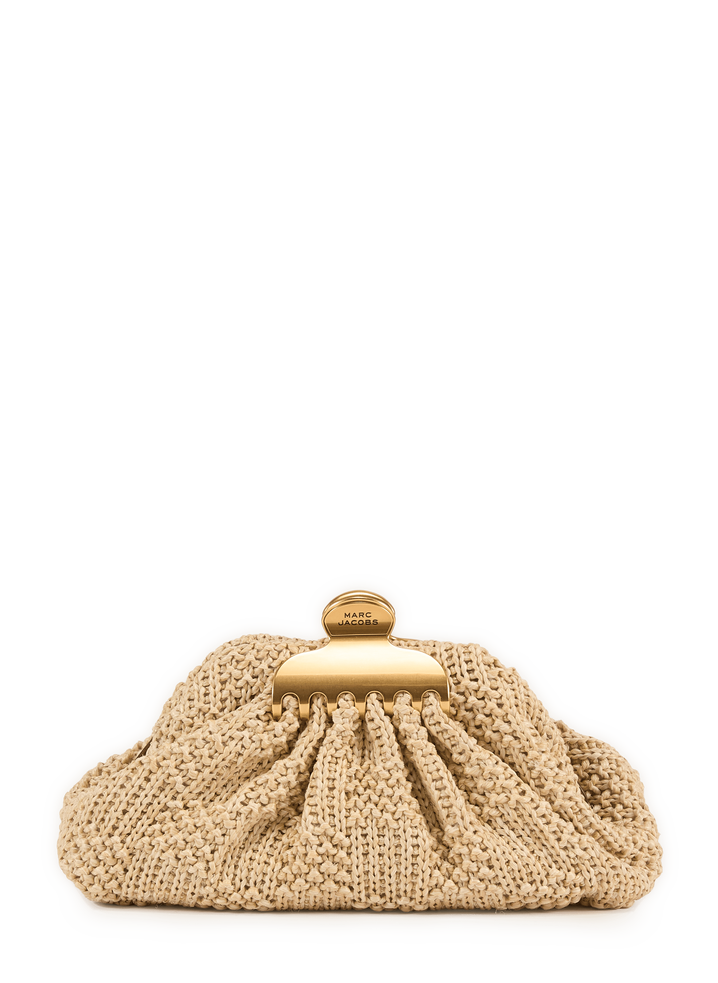 Sac à main The Summer Woven Glam Small Clutch MARC JACOBS Beige