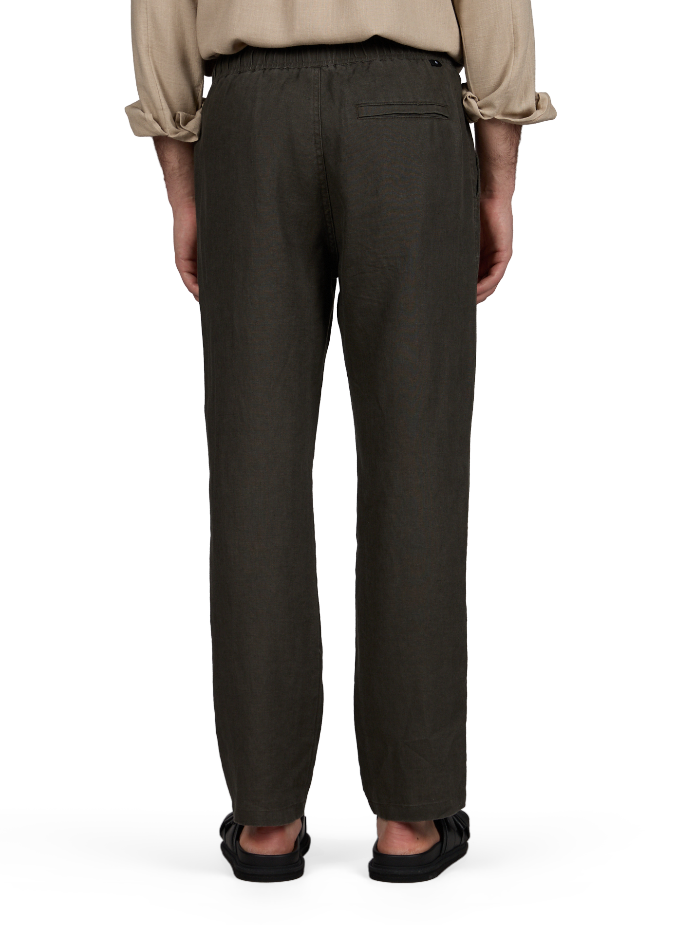 Straight-leg linen trousers SAMSOE SAMSOE Black