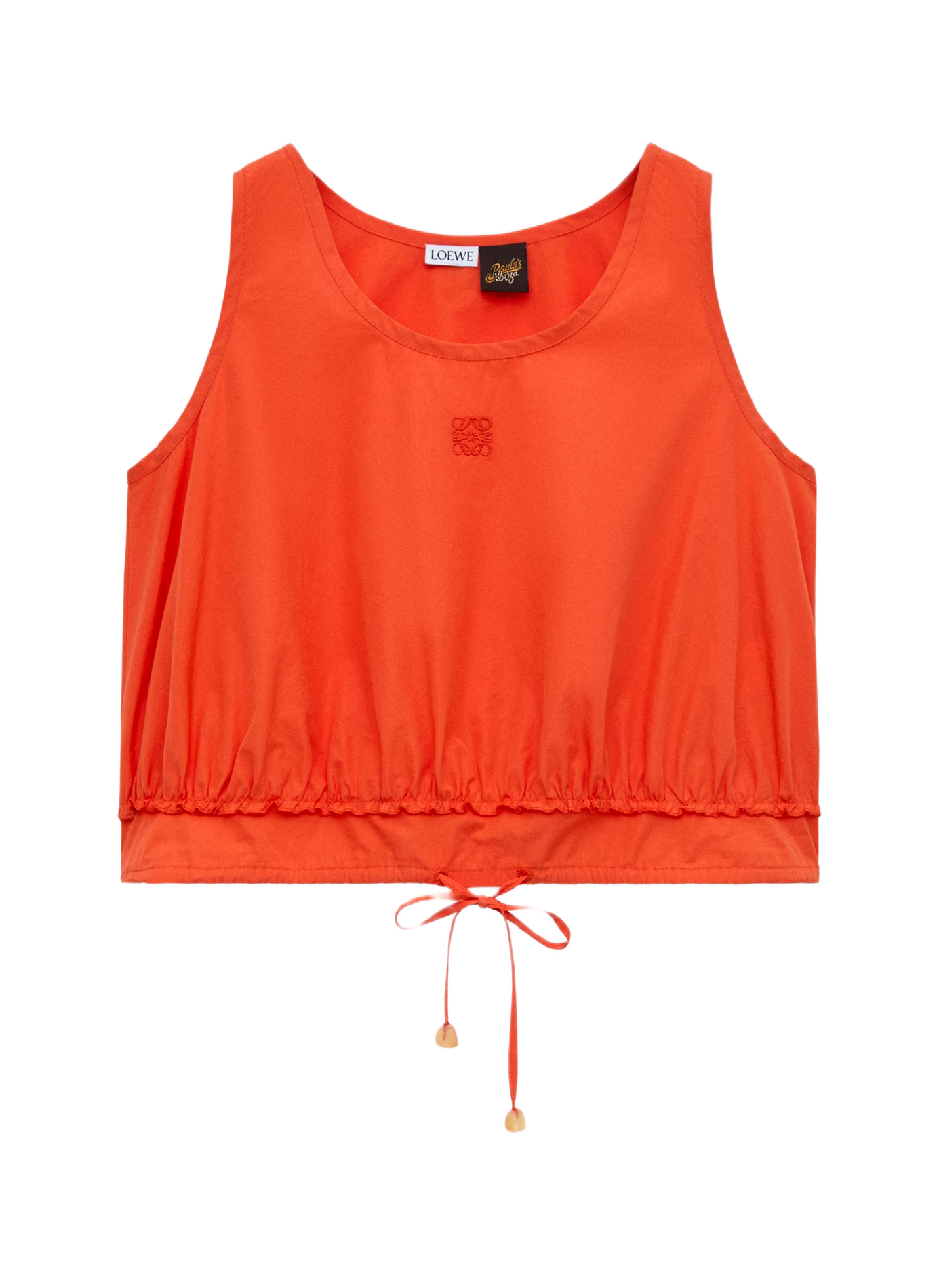 Sleeveless cotton top LOEWE Orange