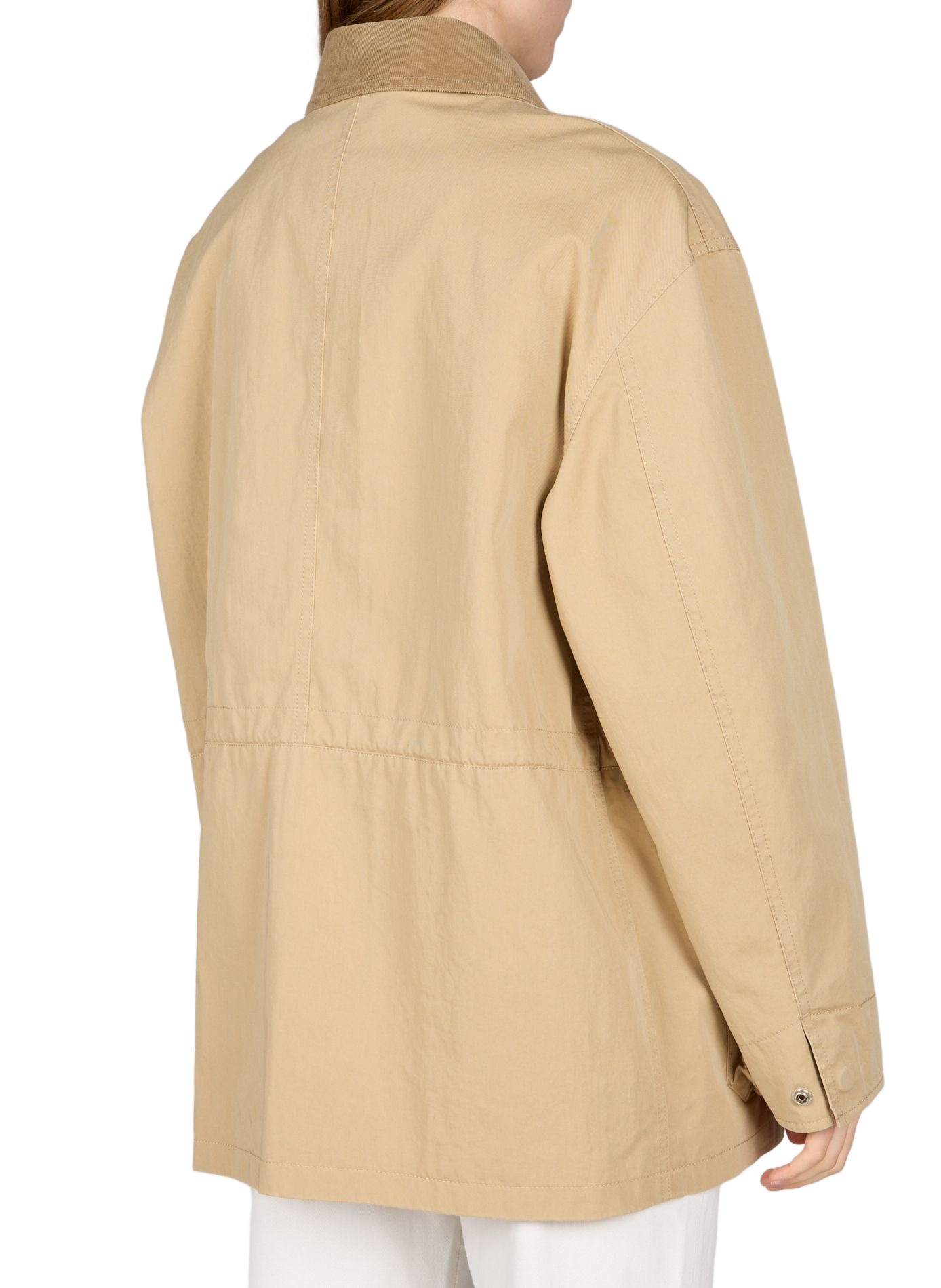 Straight jacket with classic collar in blended cotton DUNST Beige
