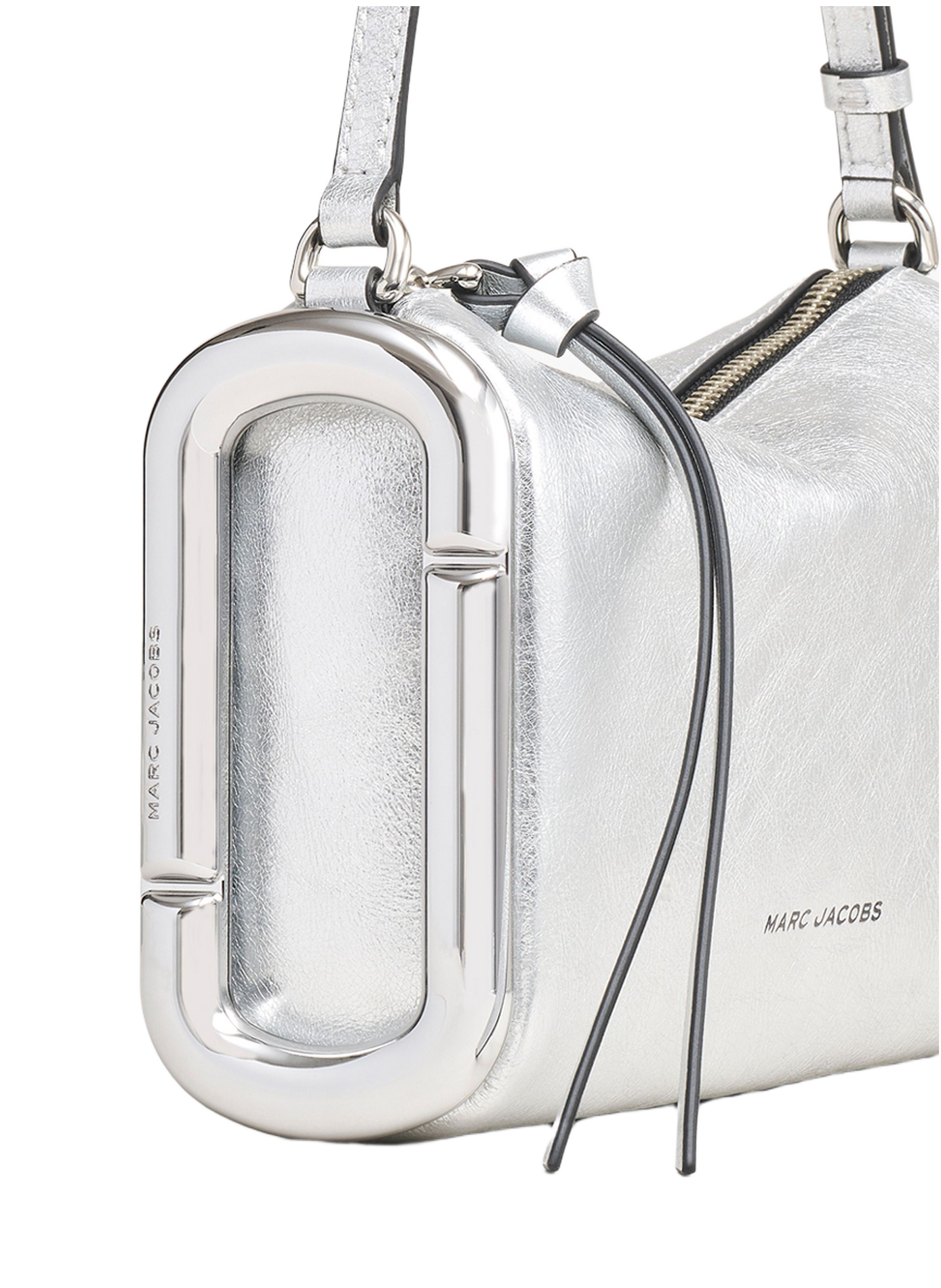 Shoulder bag The Scene Small metallic leather MARC JACOBS Silver