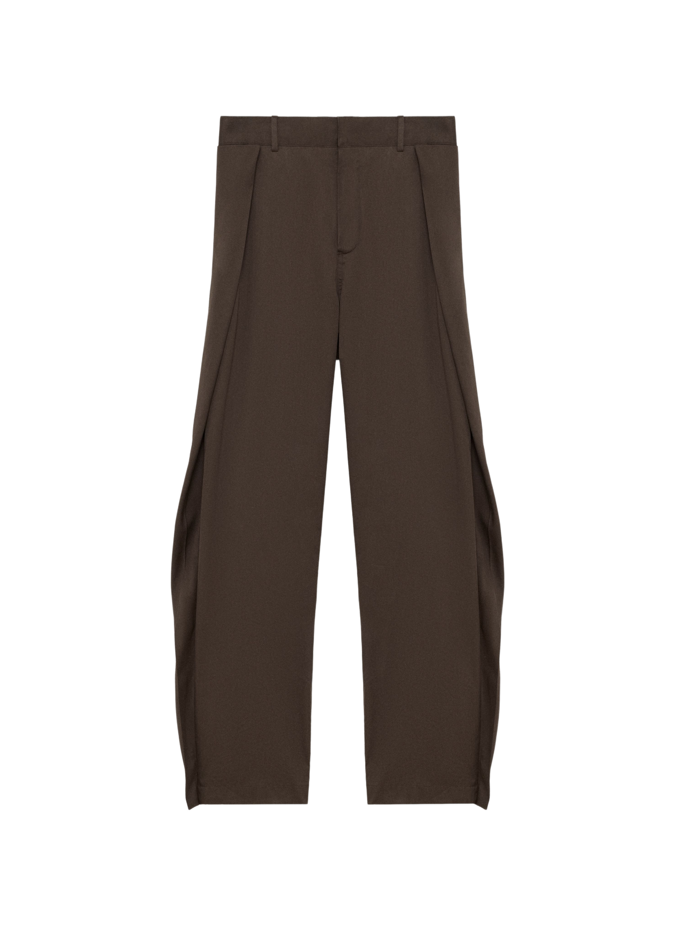 Pantalon en coton et soie LOEWE Marron