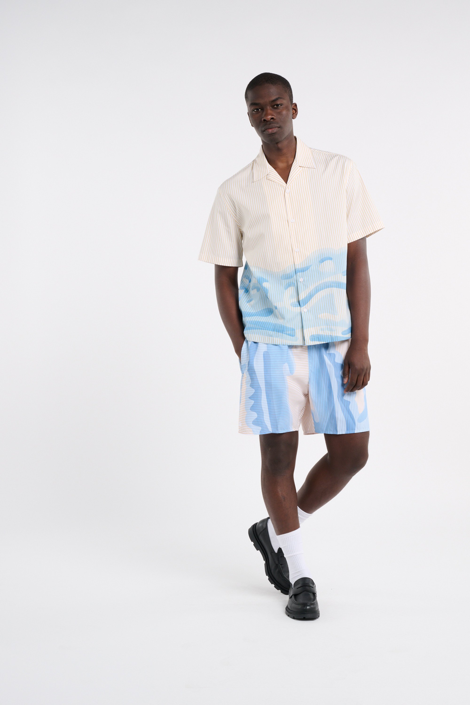 Chemise chemise casual manches co LACOSTE Beige