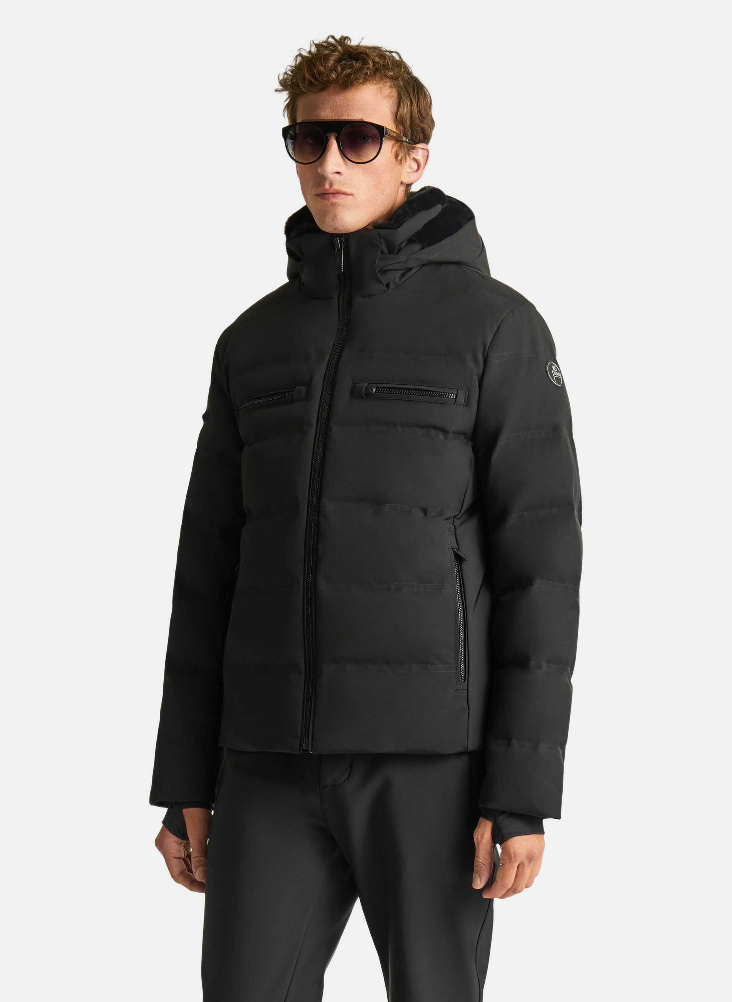 Ski-jas Berlioz met opstaande kraag en regular fit FUSALP Zwart