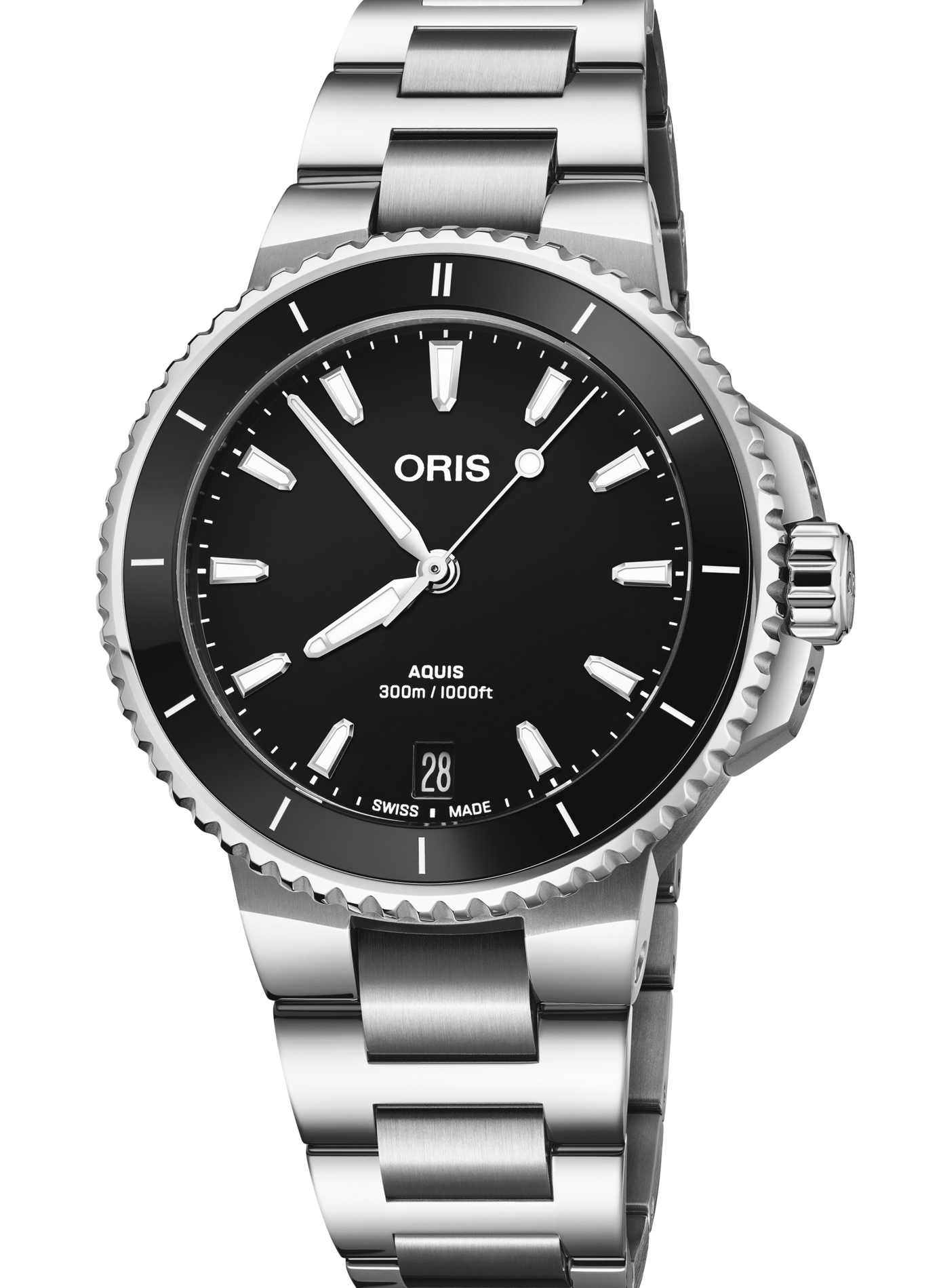 Montre automatique Oris Aquis Date en acier inoxydable ORIS Noir