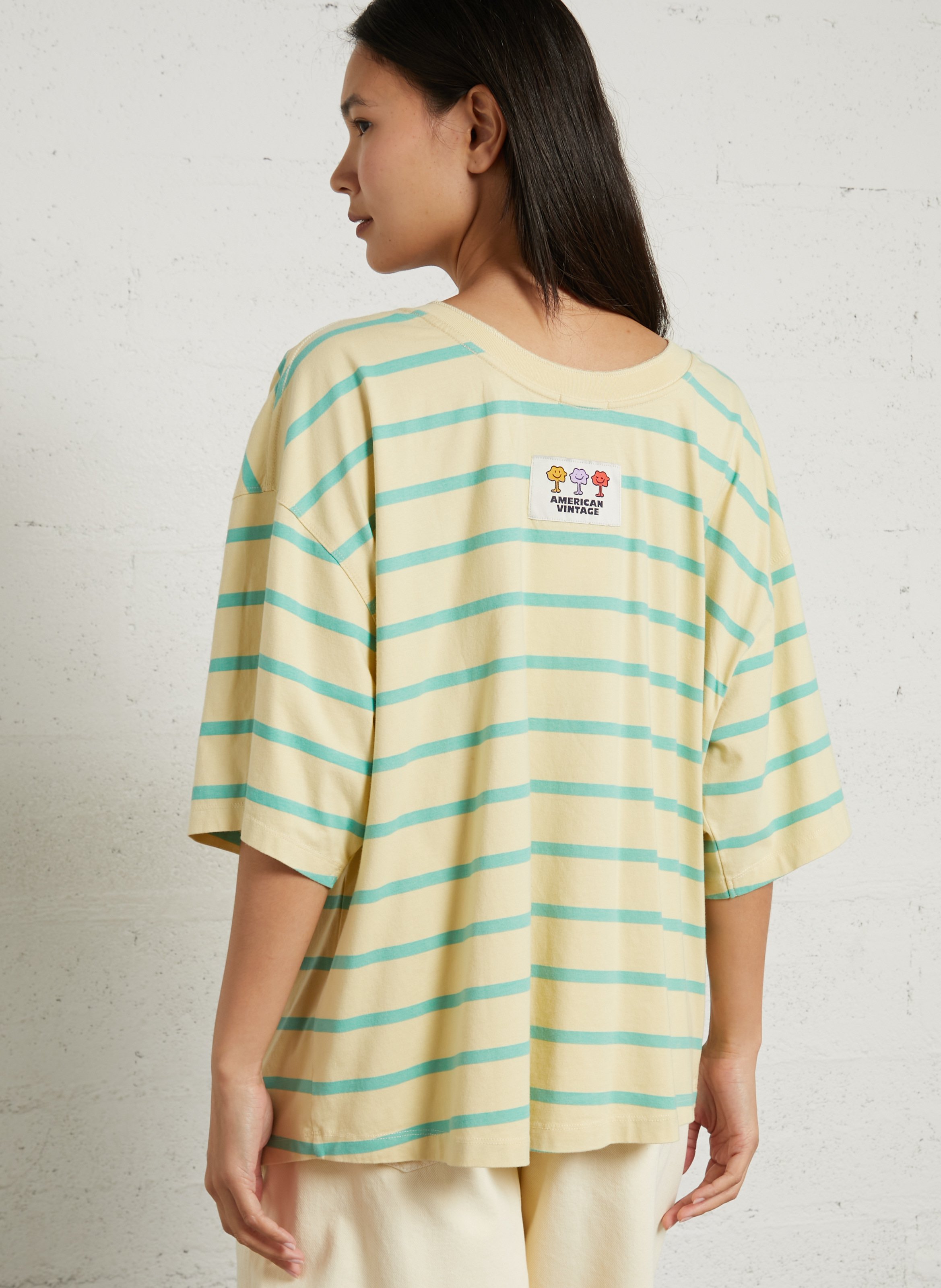 T-shirt oversize en coton gixy AMERICAN VINTAGE Beige