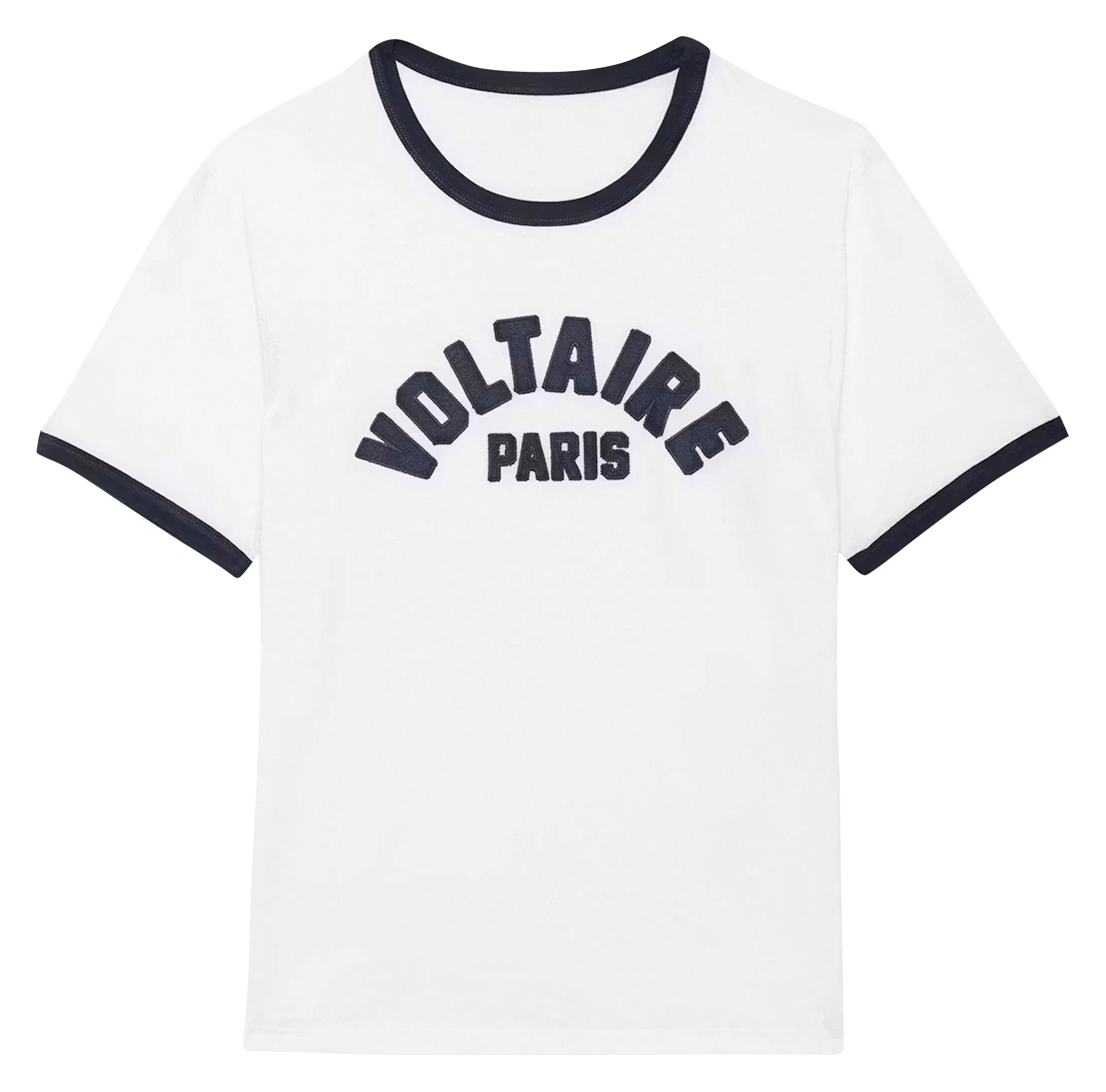 Tee-shirt droit à détail brodé woody ZADIG&VOLTAIRE Blanc