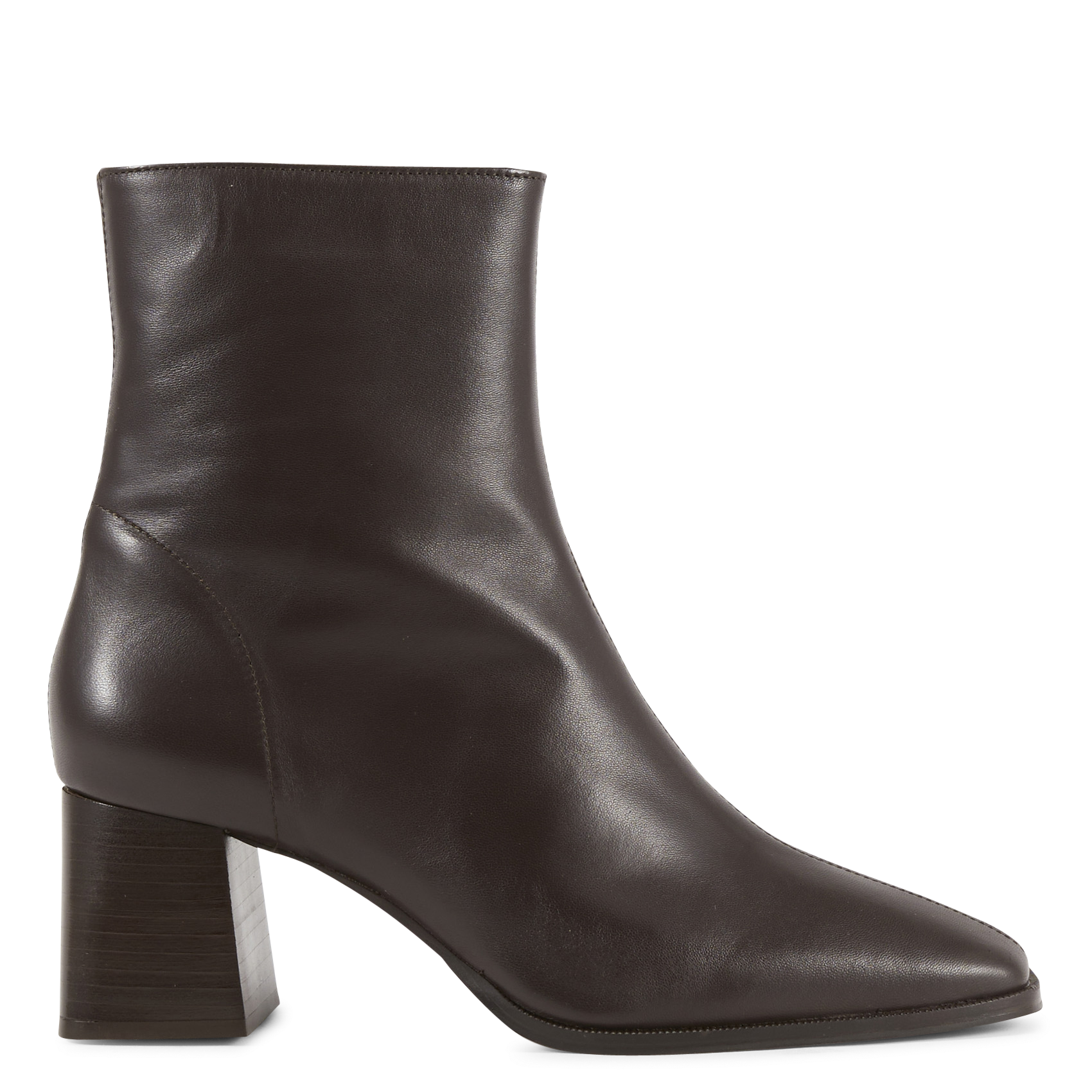 Bottines bout carré en cuir marlie BOBBIES Marron