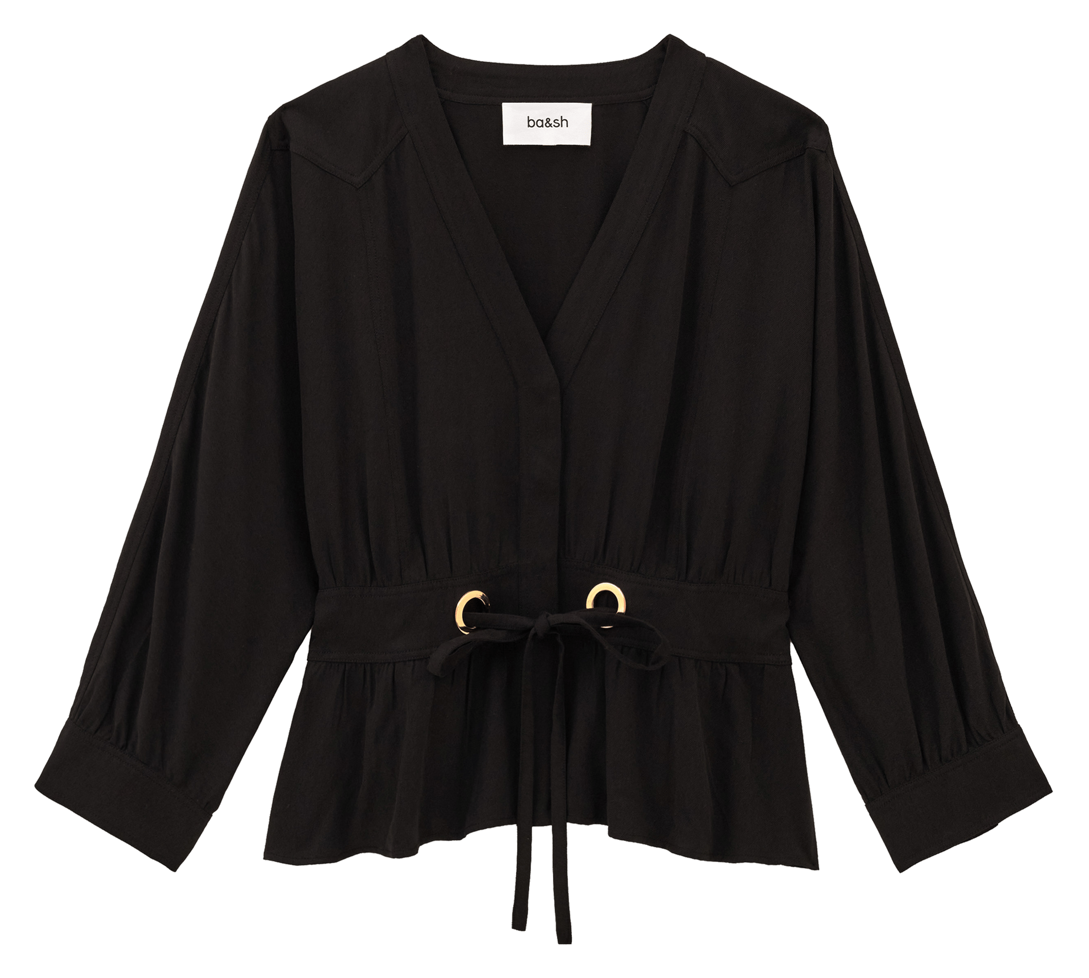 Gilet manches longues à liens precila BA&SH Noir
