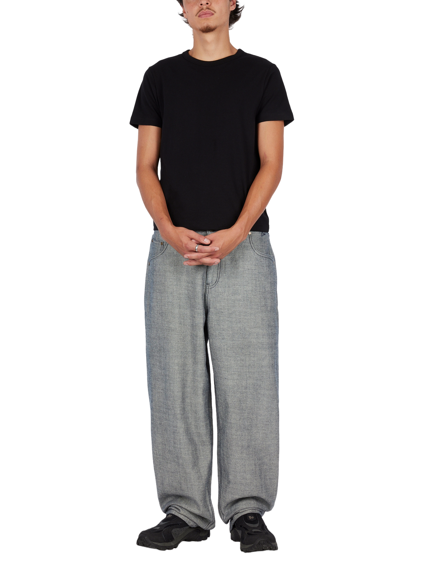 Wide cotton jeans DIME Grey