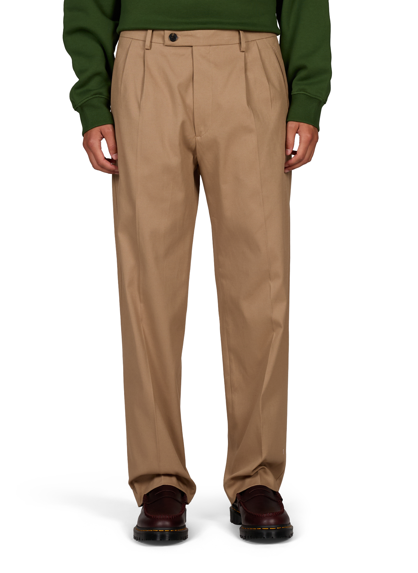 Wide-leg Robin pants in mixed cotton NN.07 Beige