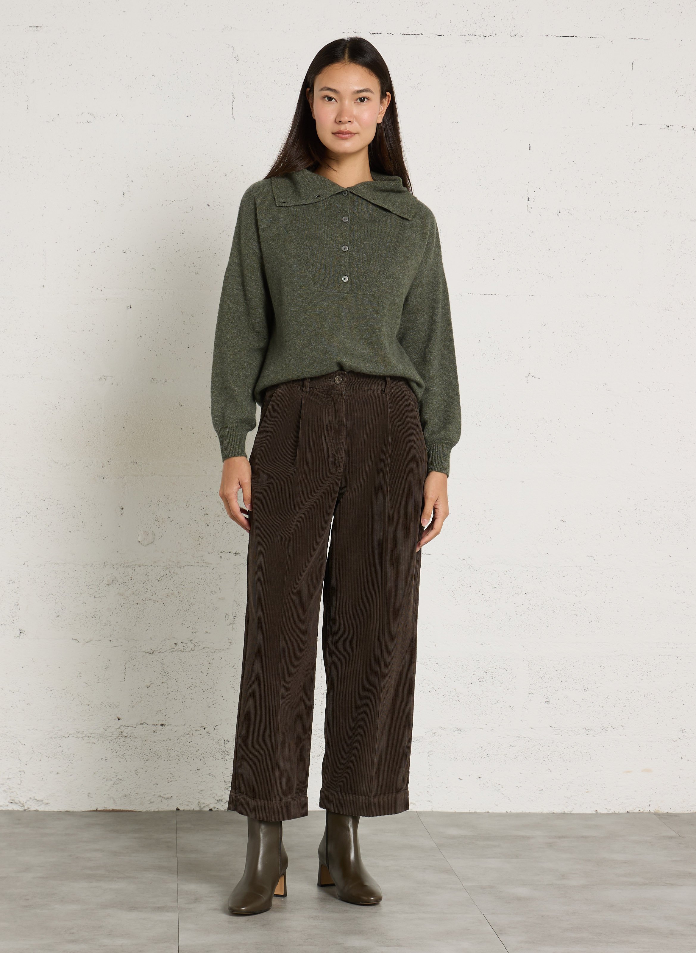 Pull oversize en laine alexander MAISON 123 Vert