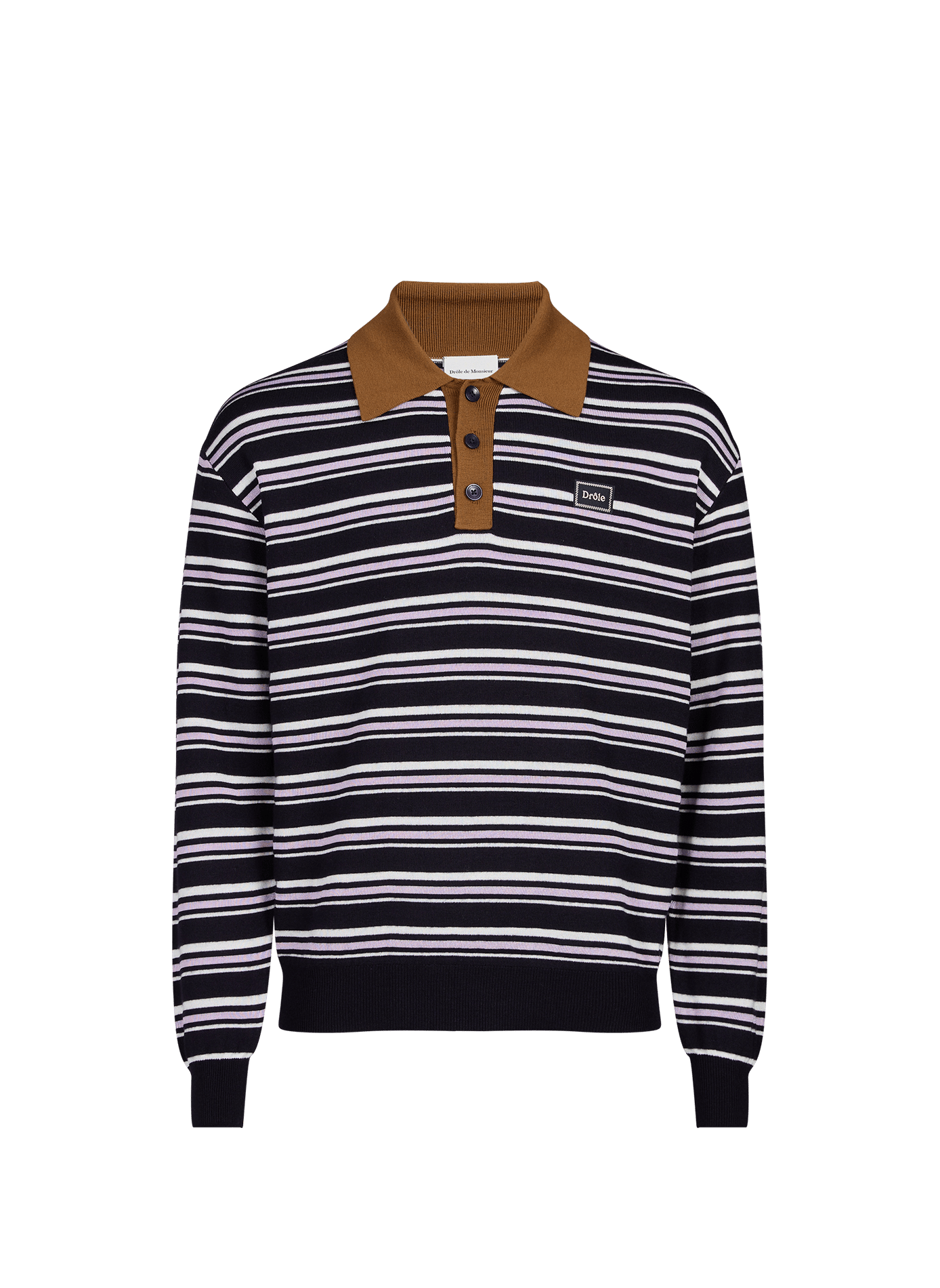 Straight wool striped sweater DROLE DE MONSIEUR Blue