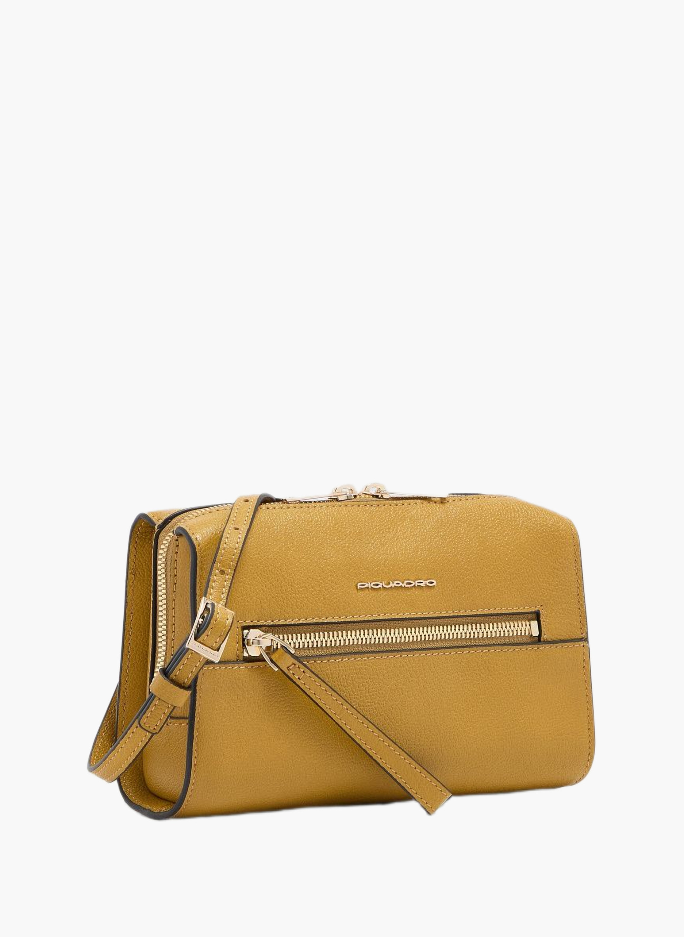 Dames leren smartphone clutch PIQUADRO Geel