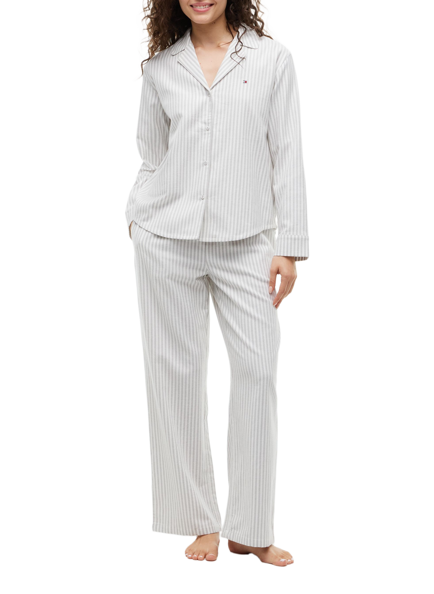 Ensemble de pyjama rayé TOMMY HILFIGER Gris