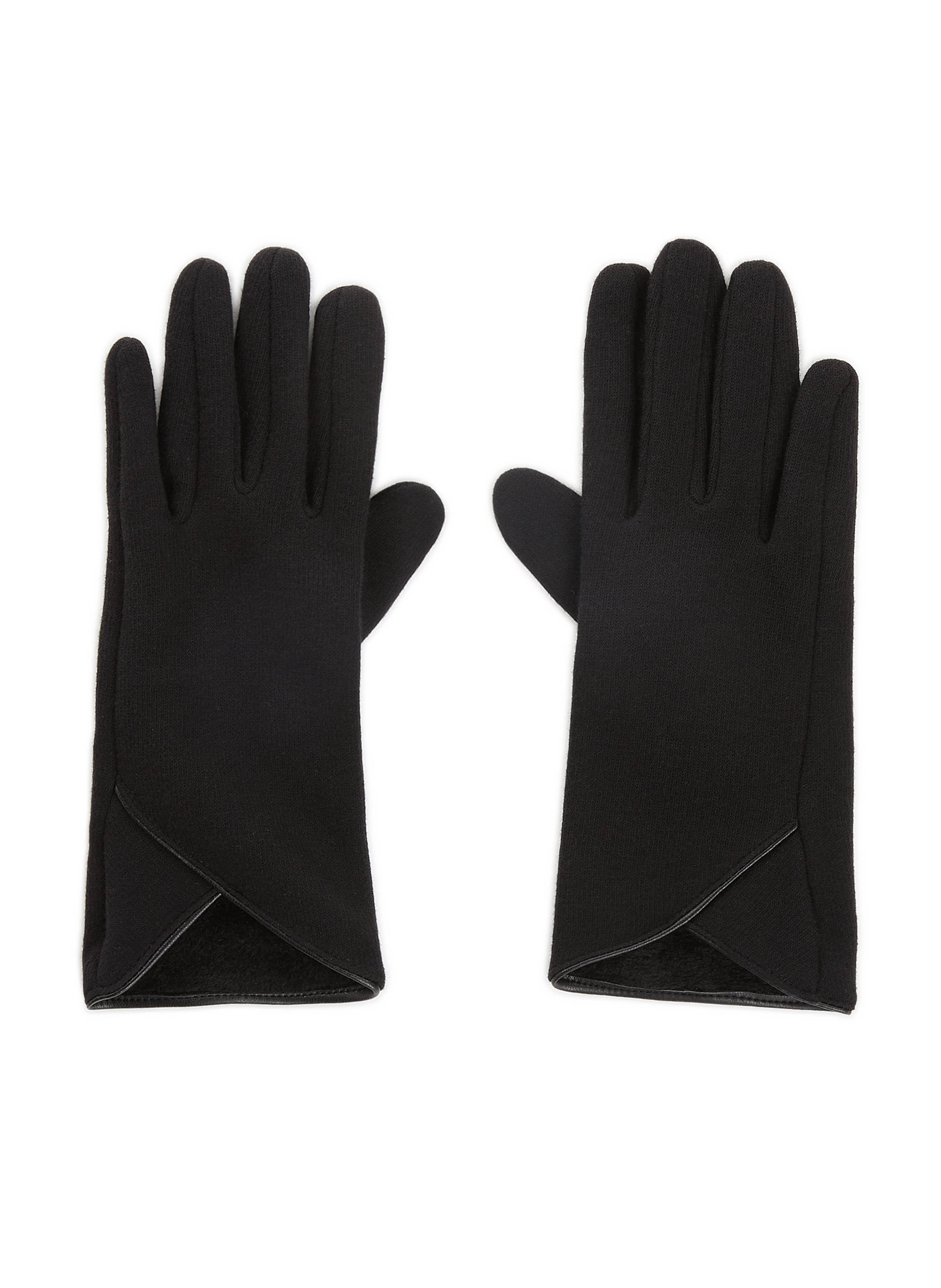 black gloves with fur