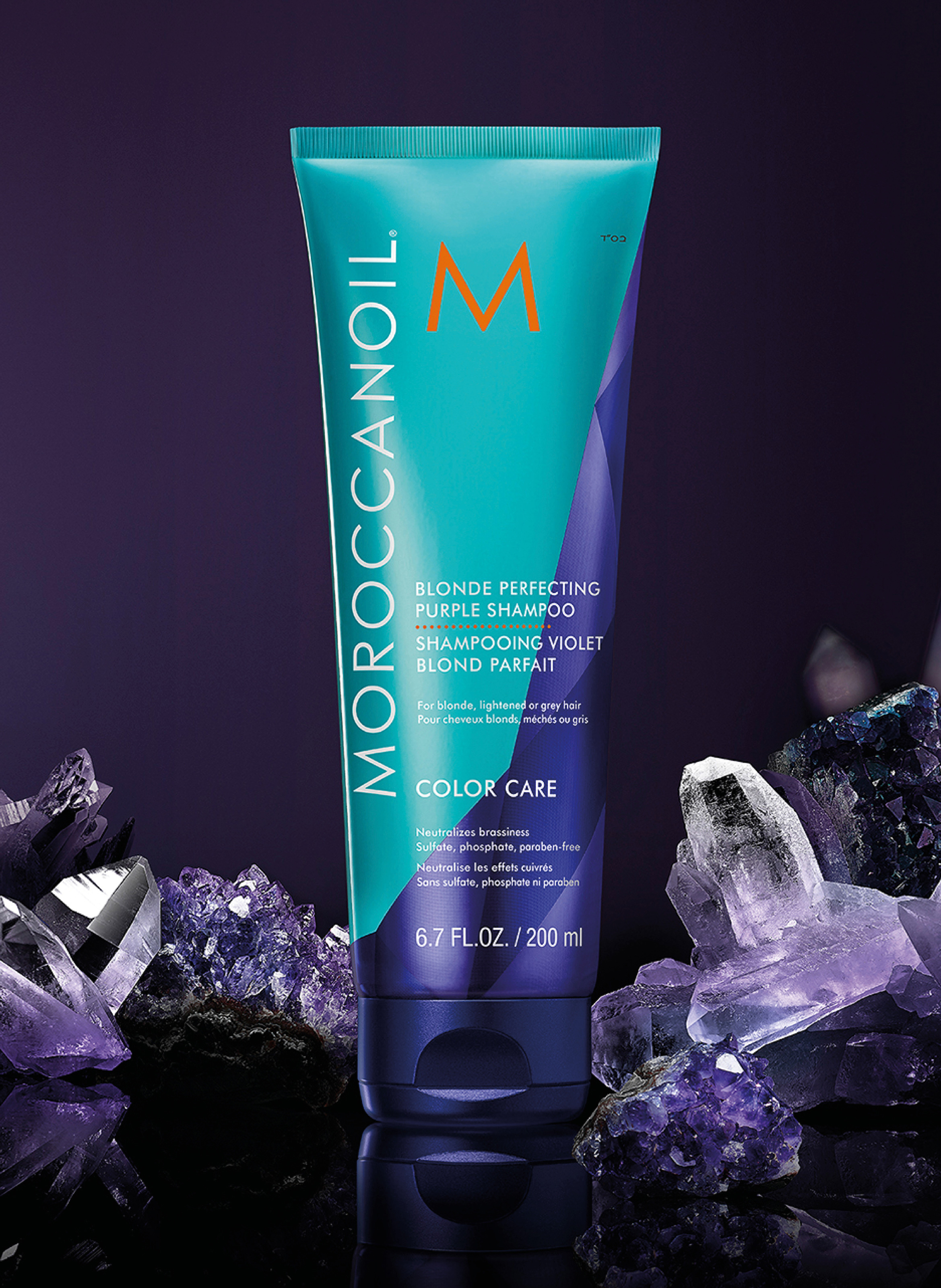 BLONDE PERFECTING PURPLE SHAMPOO 200 ML (6.8 fl oz) MOROCCANOIL No color