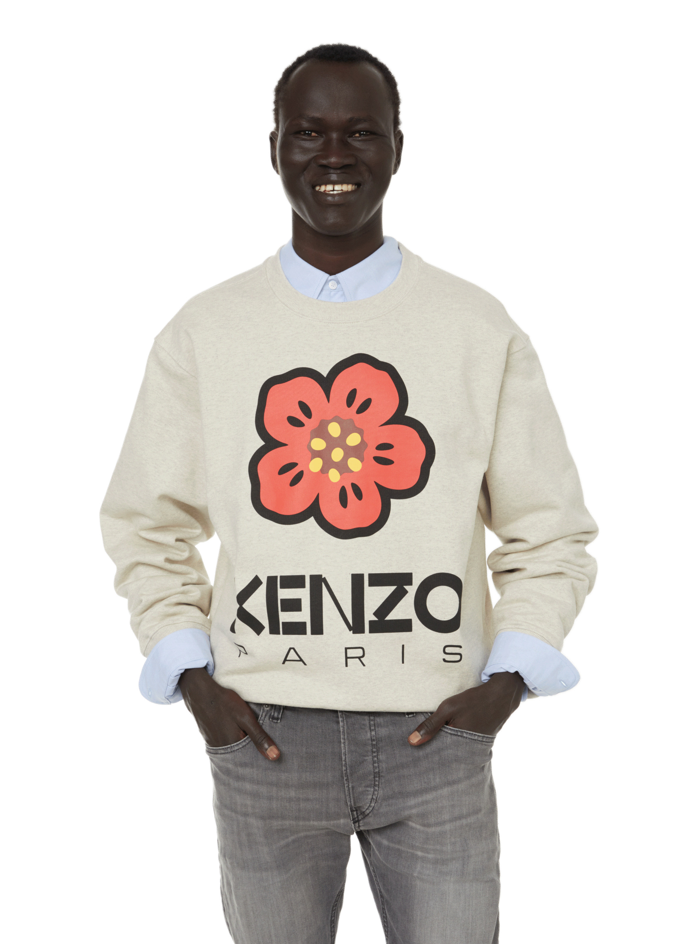 KENZO Boke Flower cotton jersey sweatshirt Grey