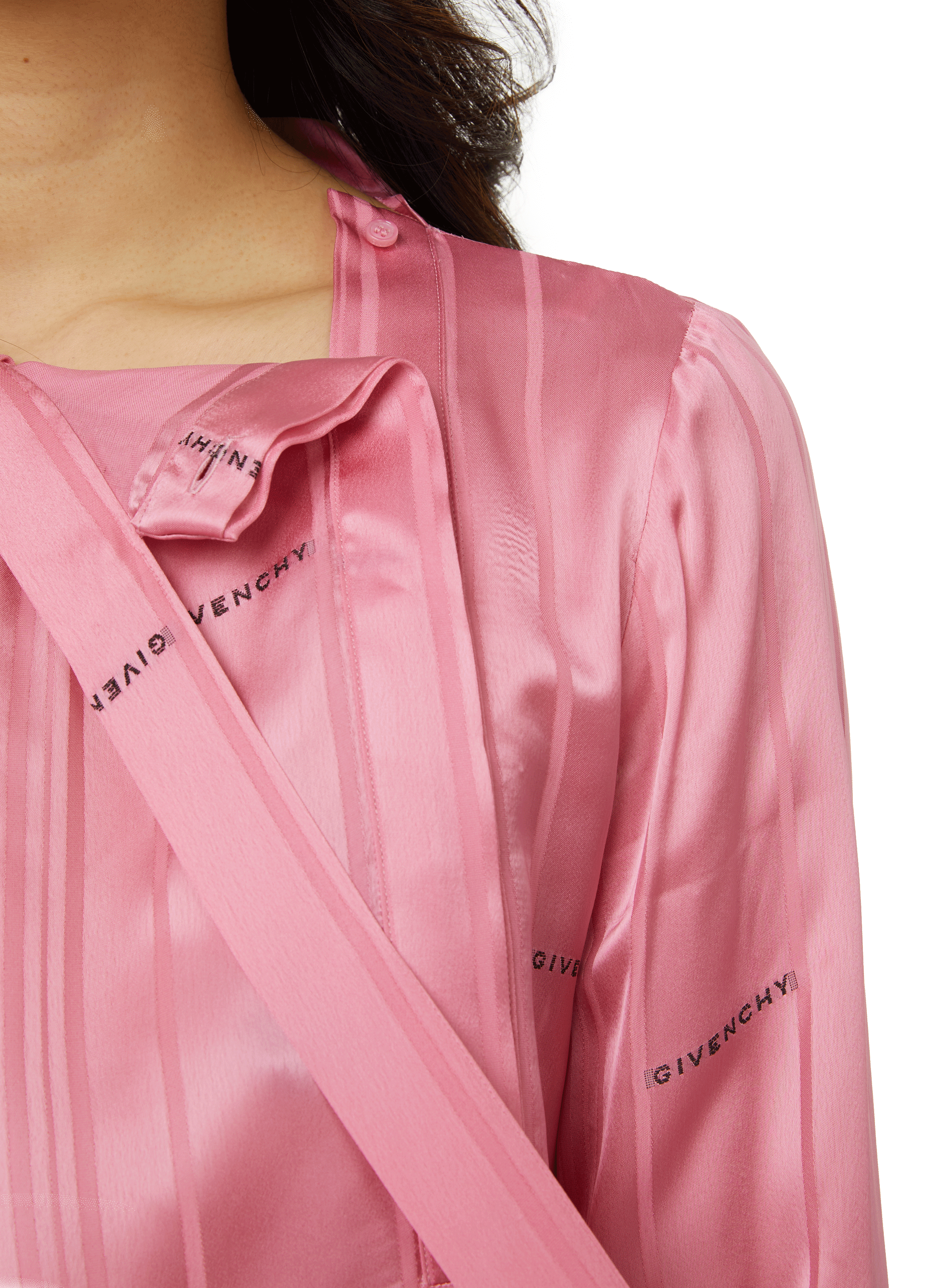 Satin pussy-bow blouse GIVENCHY Pink