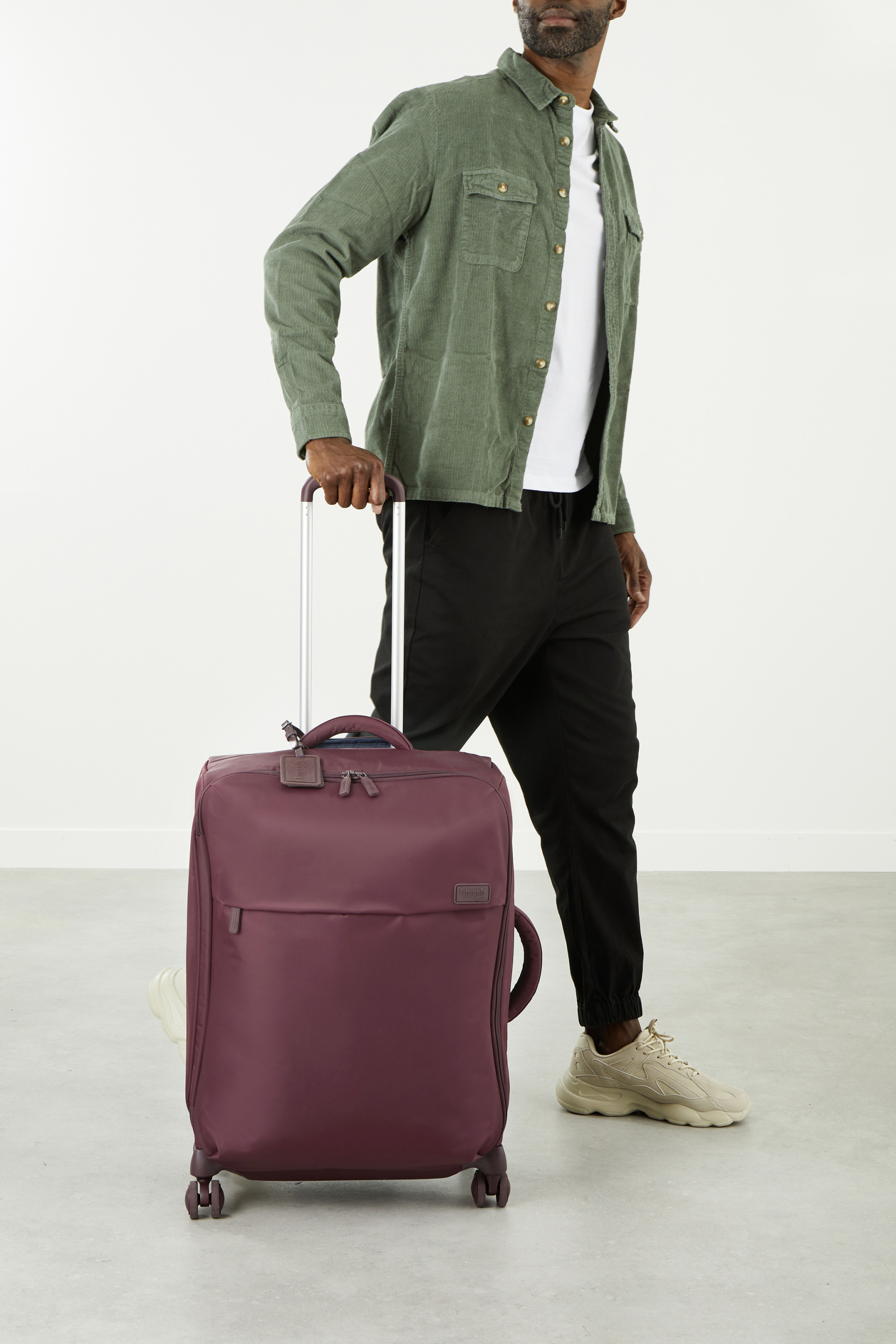 Plume valise 4 roues taille m LIPAULT PARIS Rouge