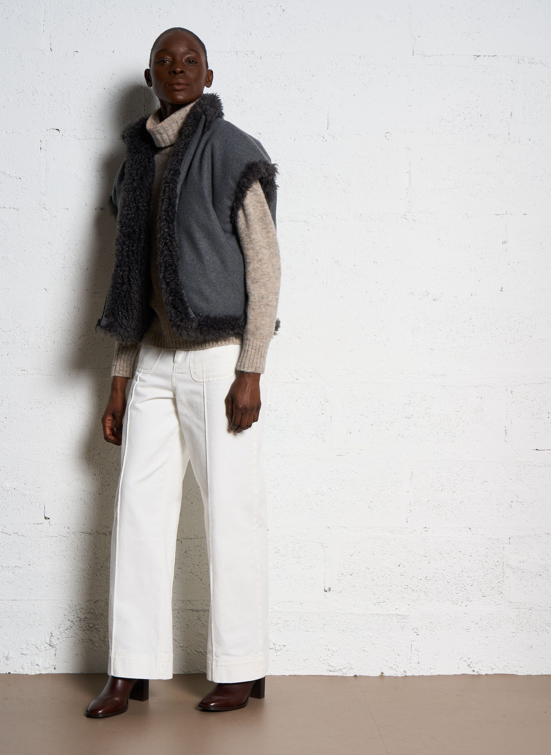 Jean large en coton harry SOEUR Blanc