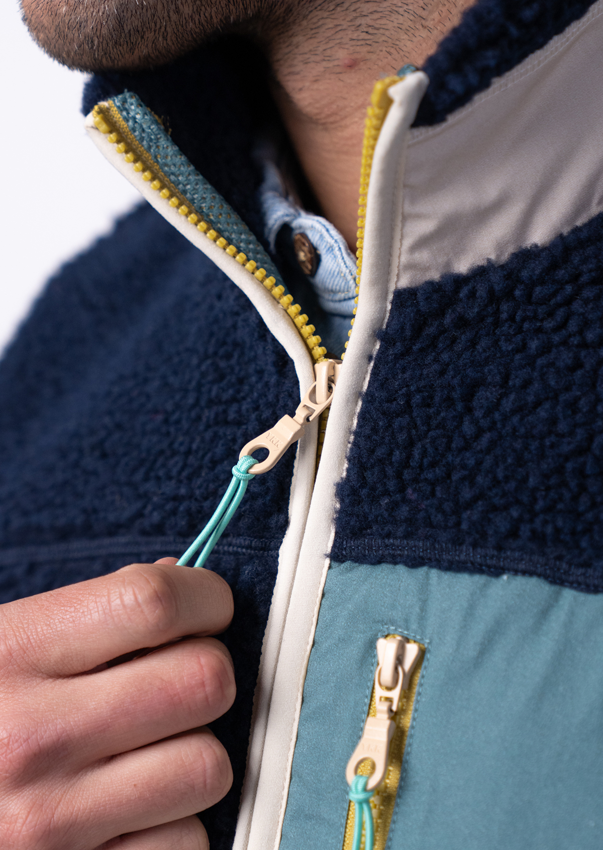 Veste sherpa zippée sans manches BILLYBELT Bleu