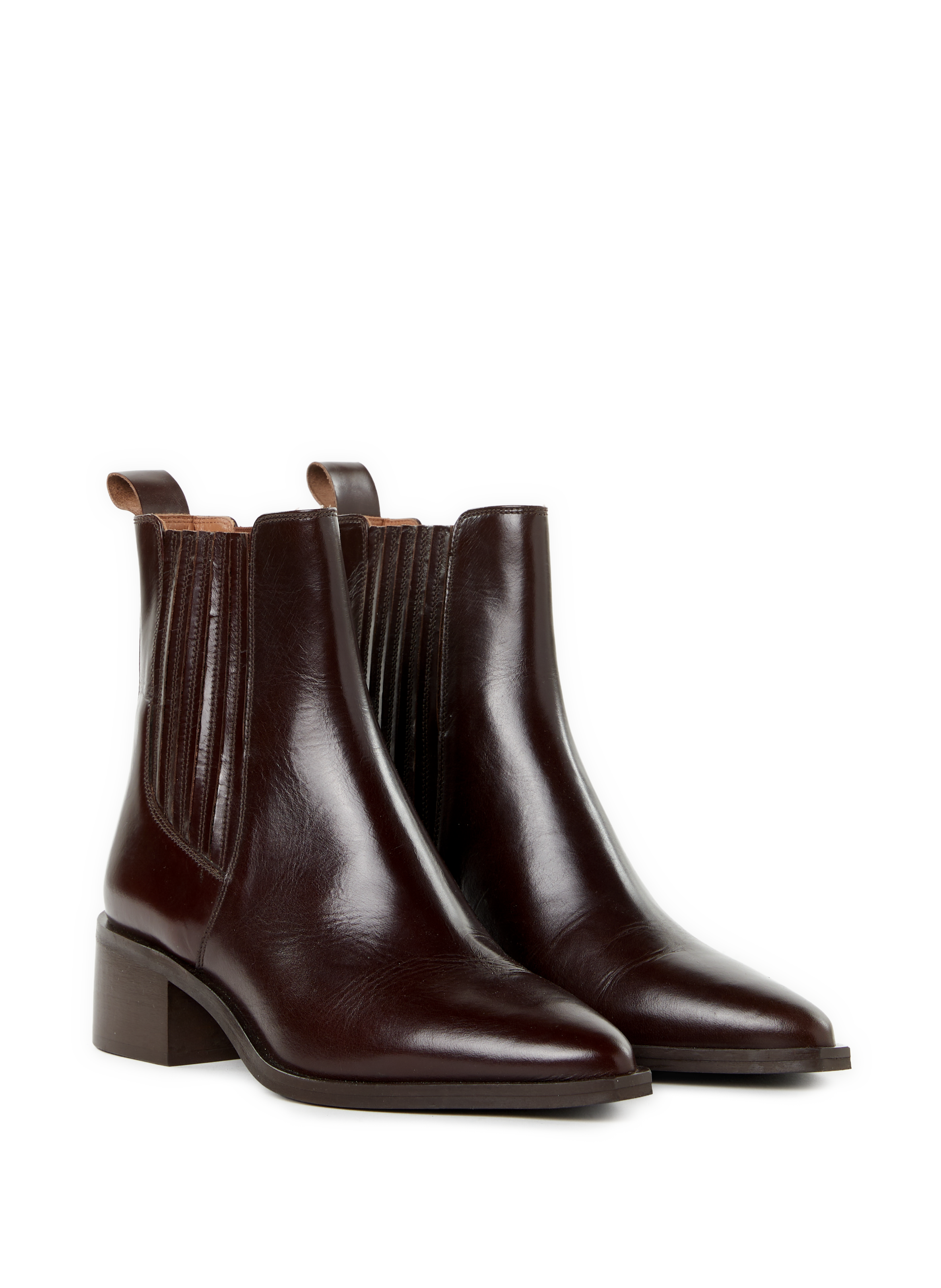 Beyoncé leather ankle boots SAISON 1865 Brown