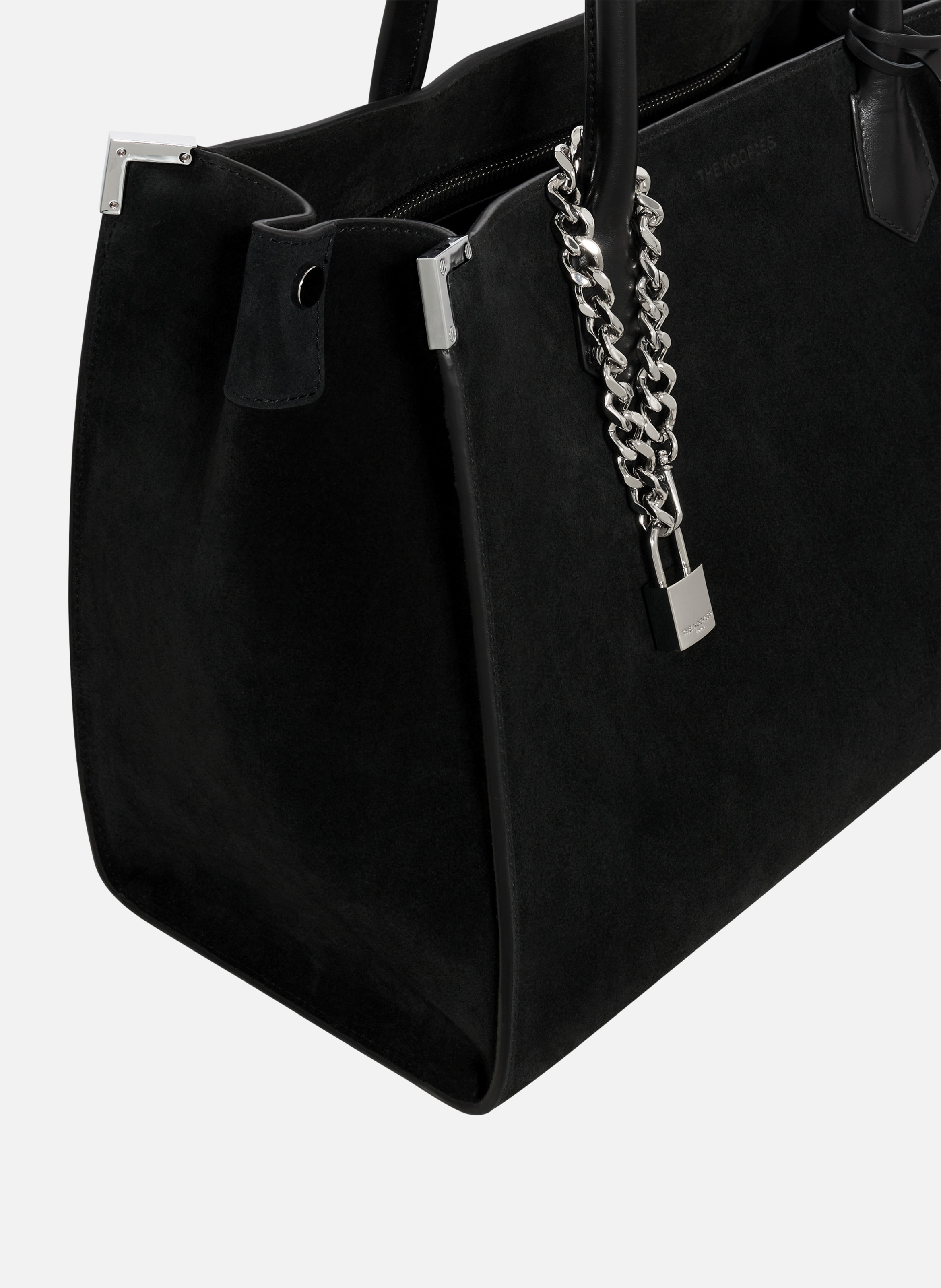 Sac cabas ming l en suède THE KOOPLES Noir