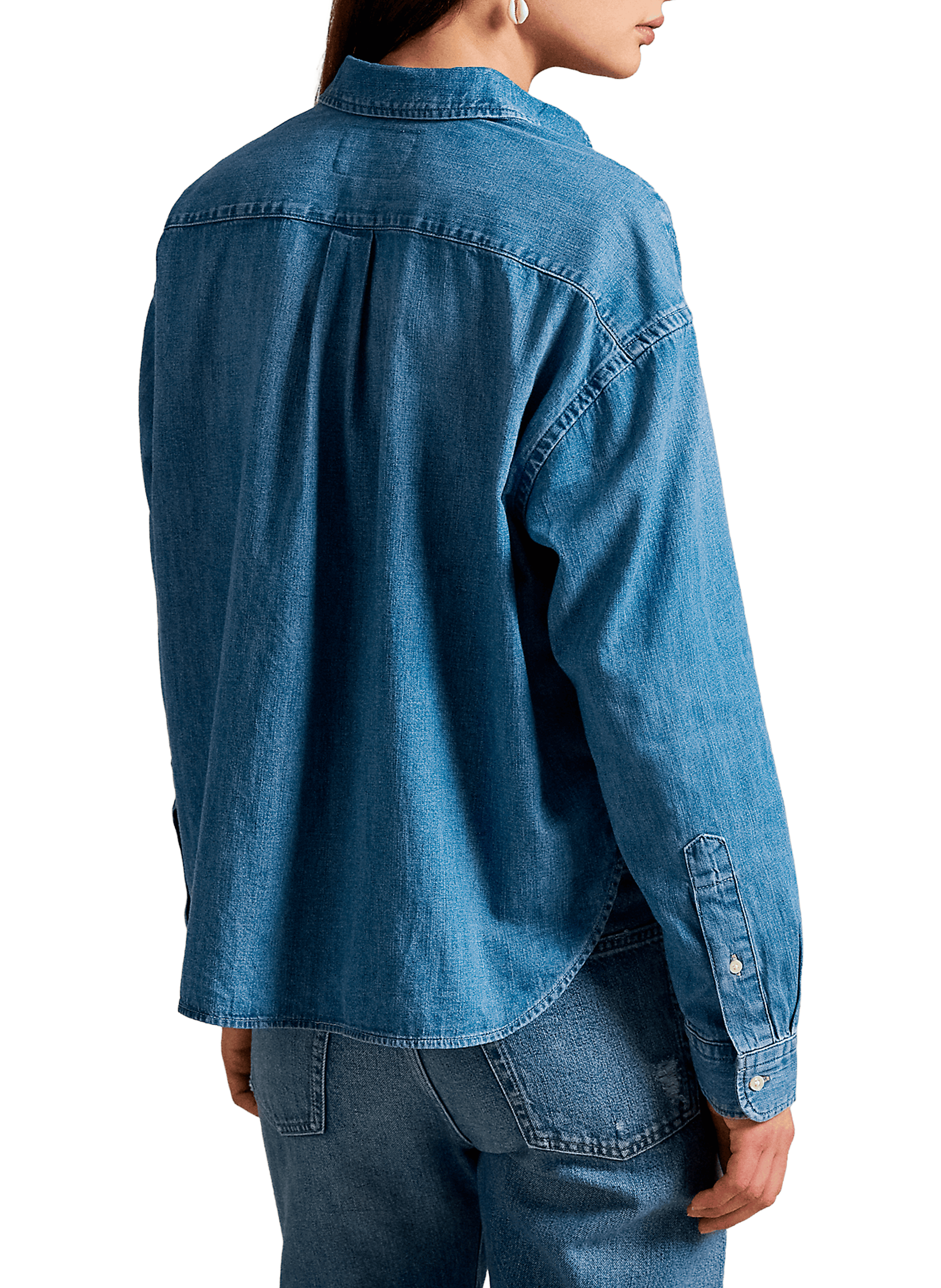 Chemise col classique en coton POLO RALPH LAUREN Bleu