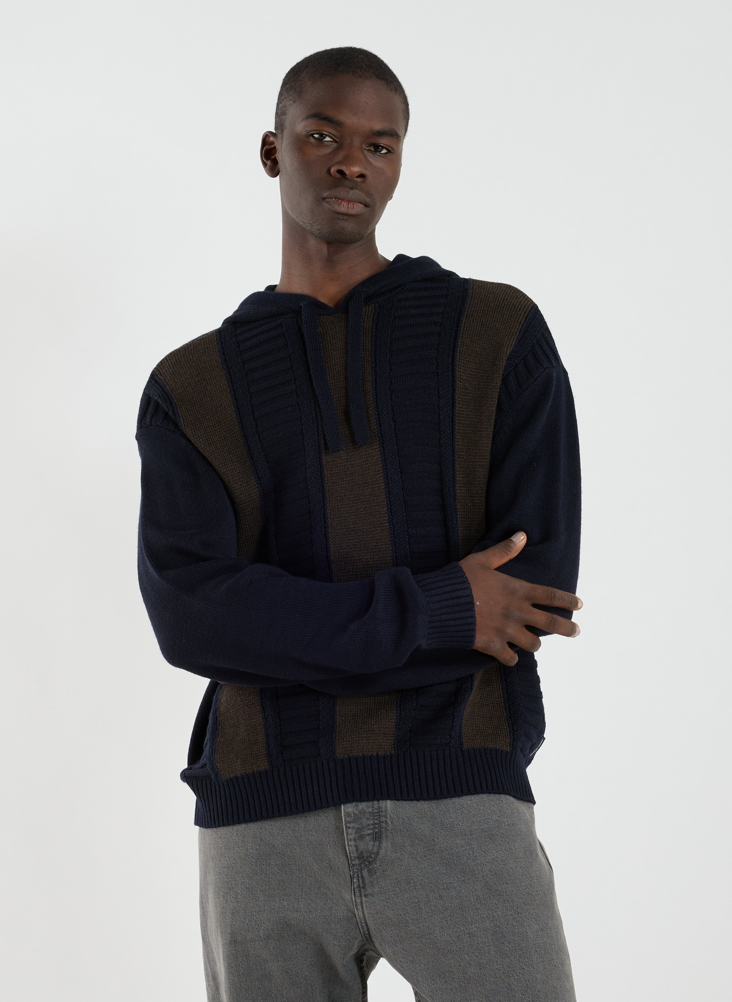 ARMANI EXCHANGE Pull à capuche en laine mélangée Multicolore