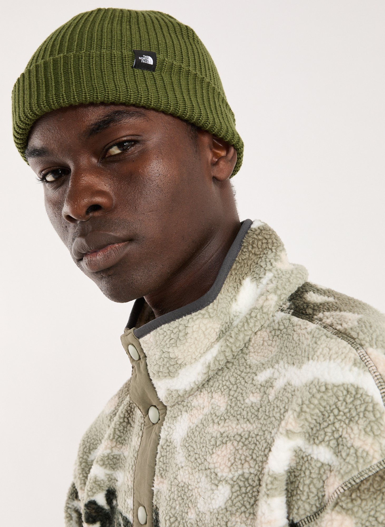 Ribbed beanie THE NORTH FACE Green