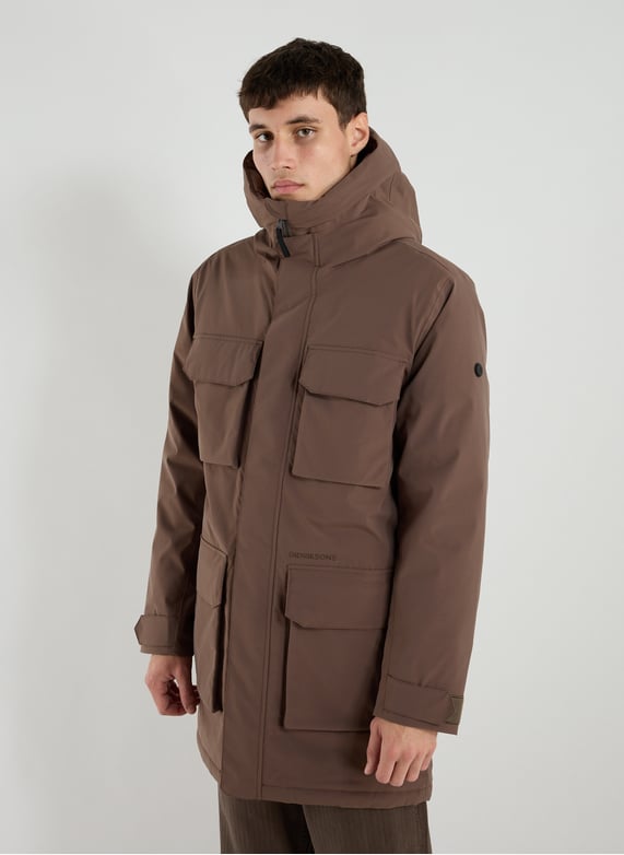Parka mi-longue à capuche | Marron by DIDRIKSONS Parka mi-longue à capuche Marron