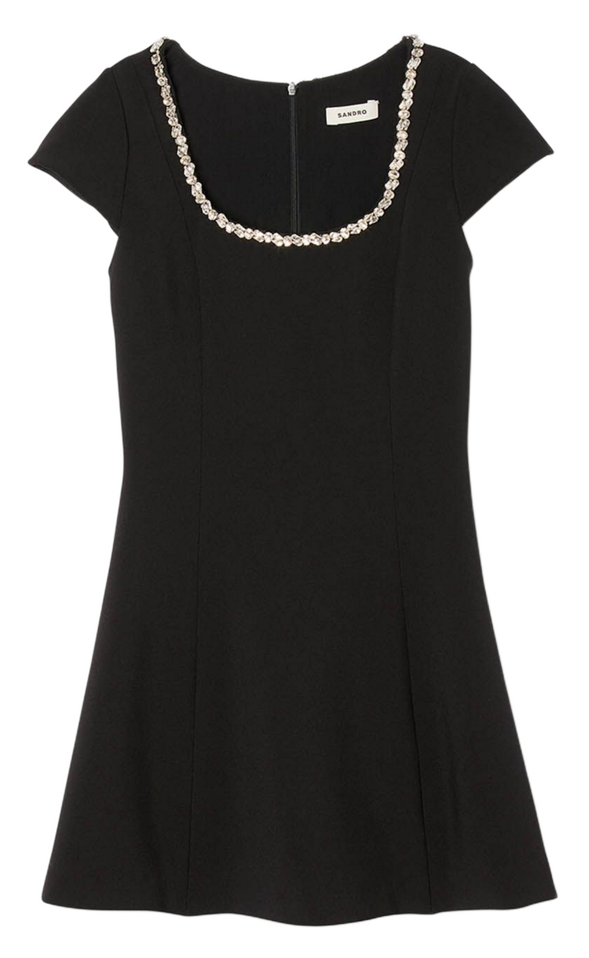 Robe courte col rond SANDRO Noir