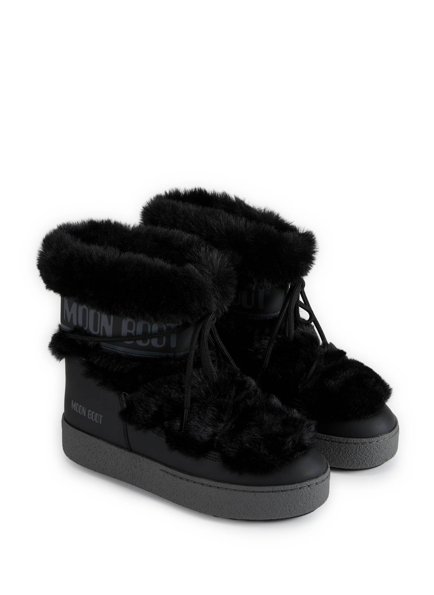 Fur boots MOON BOOT Black