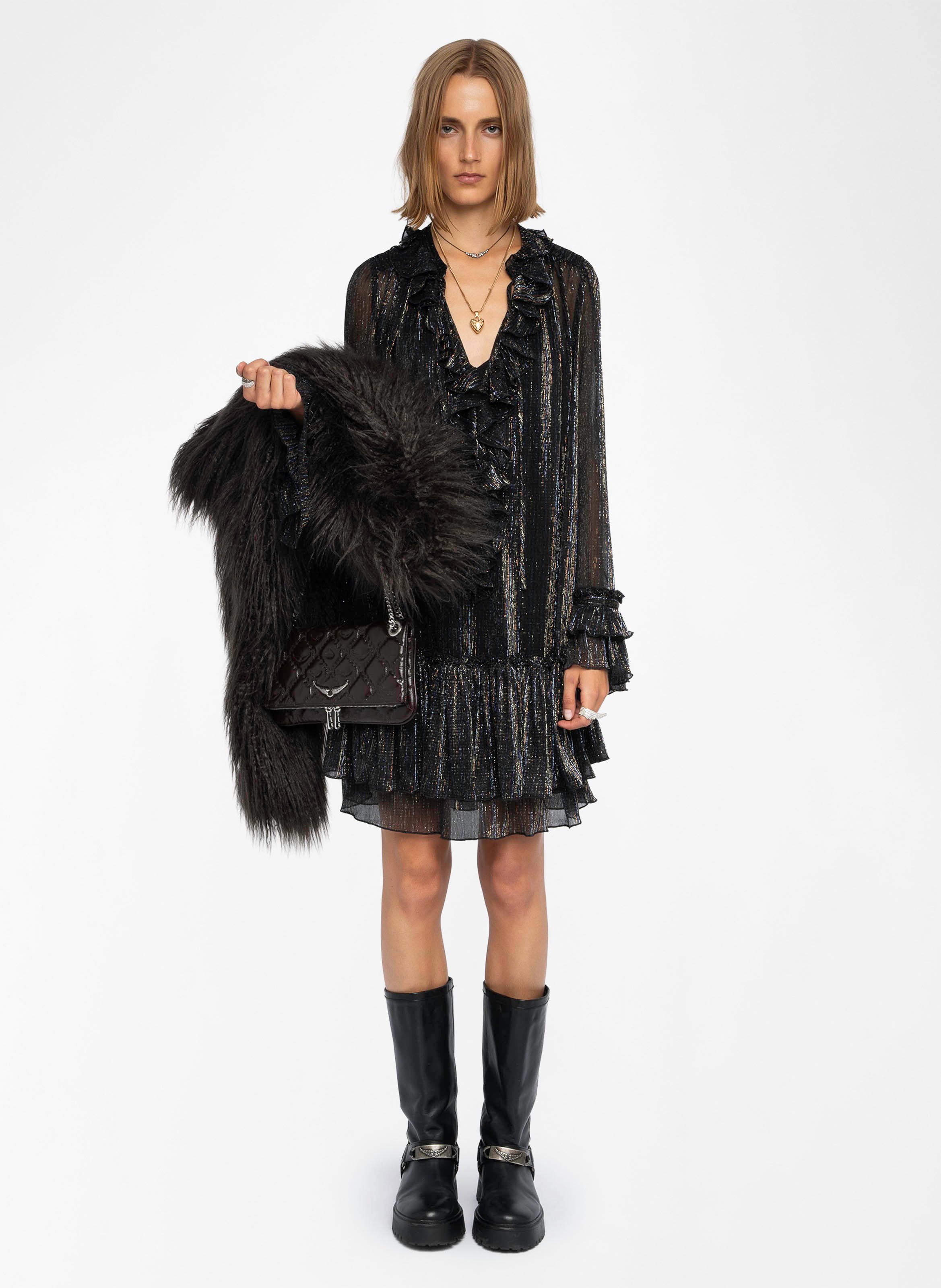 Robe courte droite col v ralice ZADIG&VOLTAIRE Noir