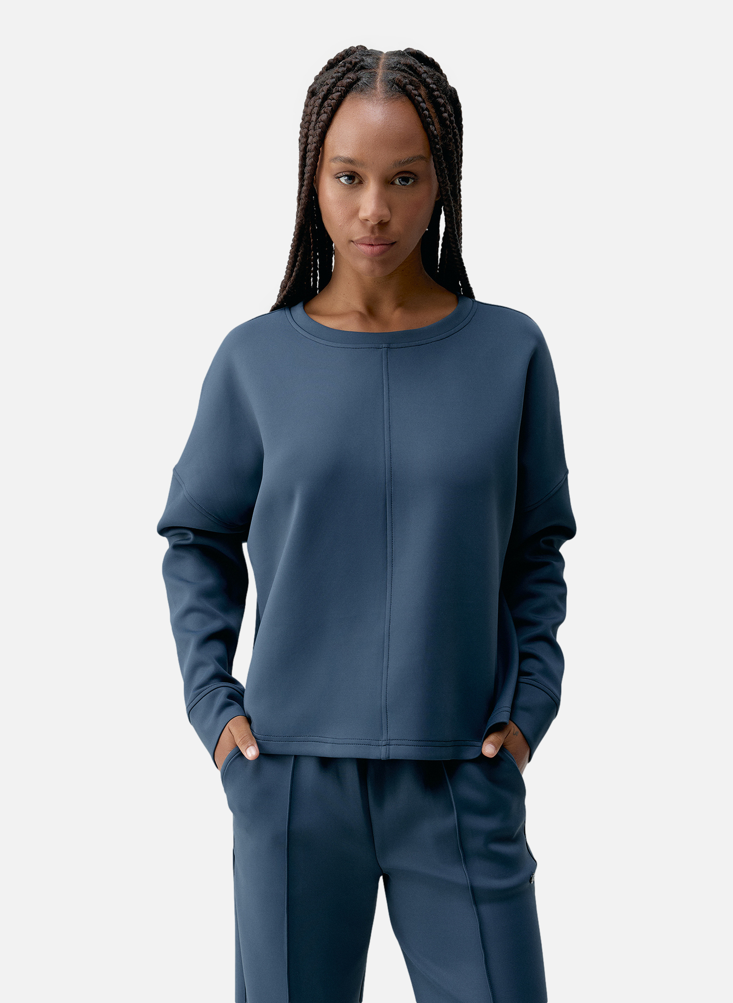 Sweat de sport sans capuche performance iniya BORN LIVING YOGA Bleu