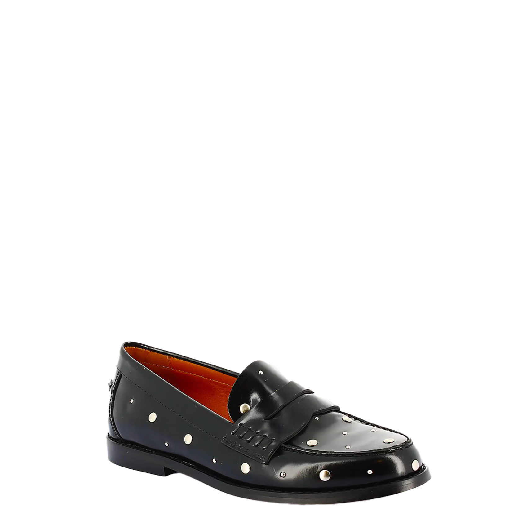 Mocassins en cuir à studs andrew JONAK Noir