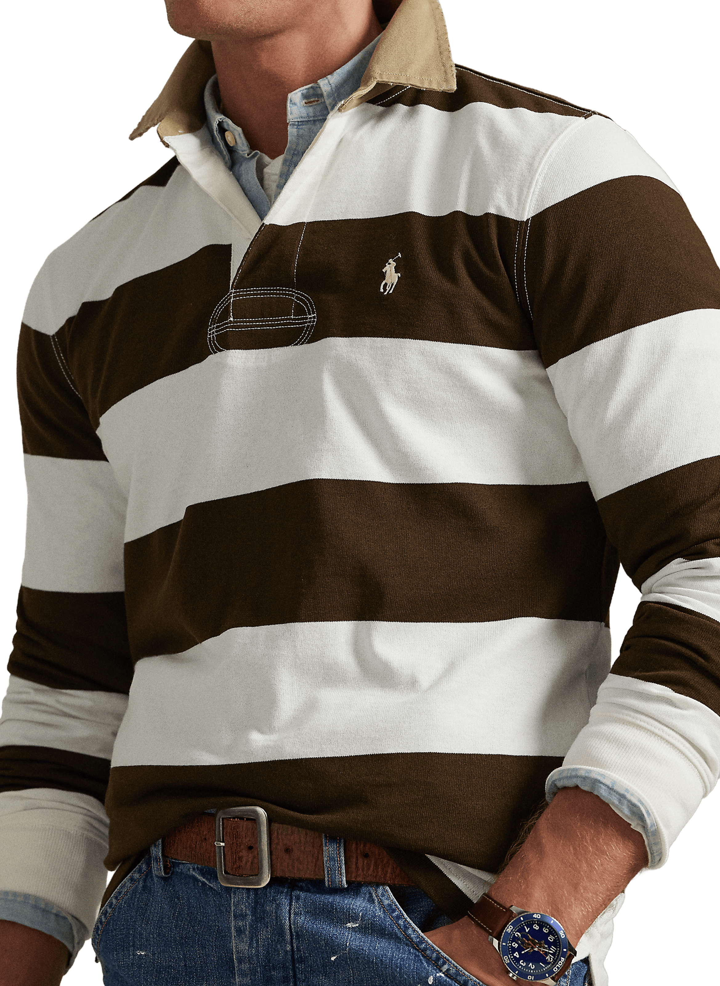 Polo rayé esprit rugby en coton POLO RALPH LAUREN Multicolore